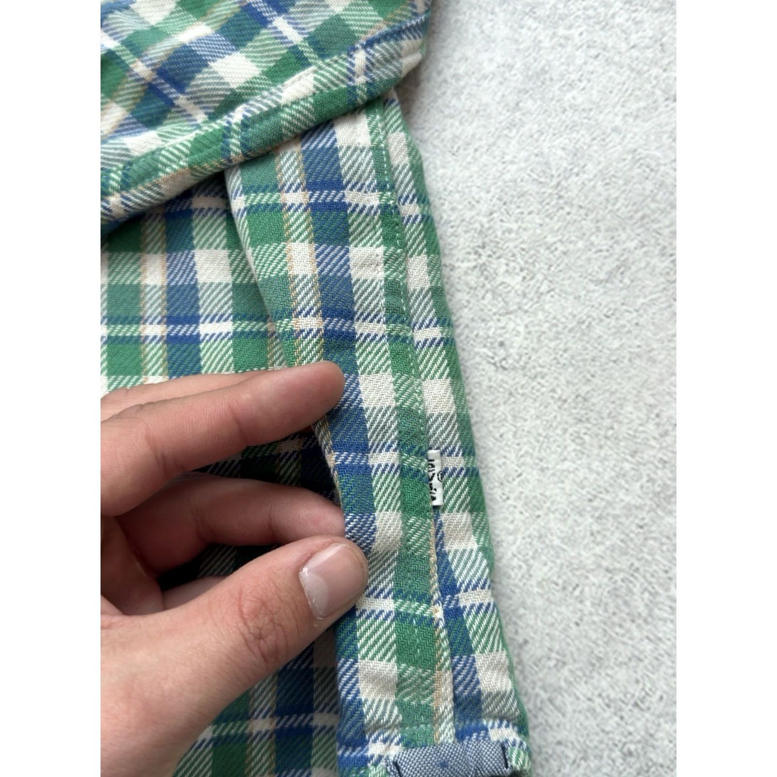 Etro VINTAGE Levis Button-Up Shirt Men XL Checked Green Blue Pattern: Check Long Sleeve Size US XL / EU 56 / 4 - 5 Thumbnail