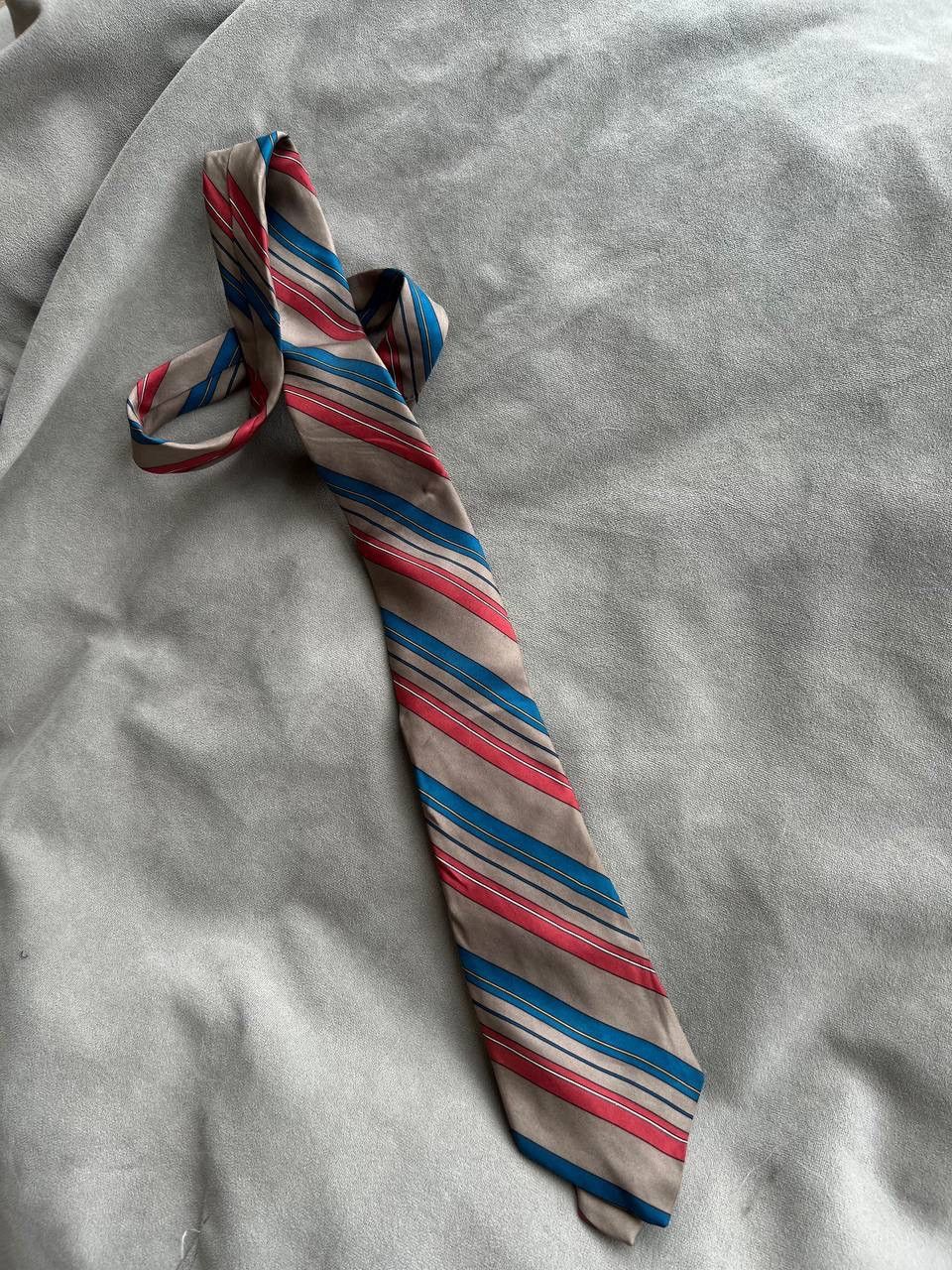 Yves Saint Laurent Yves Saint Laurent Silk Tie YSL Paris Striped Size ONE SIZE - 1 Thumbnail