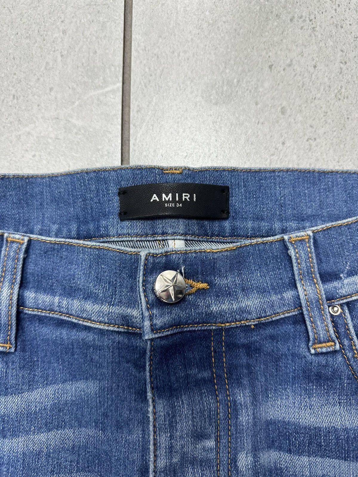 Amiri Amiri Chemist Jeans 34 blue tan Size US 34 / EU 50 - 2 Thumbnail