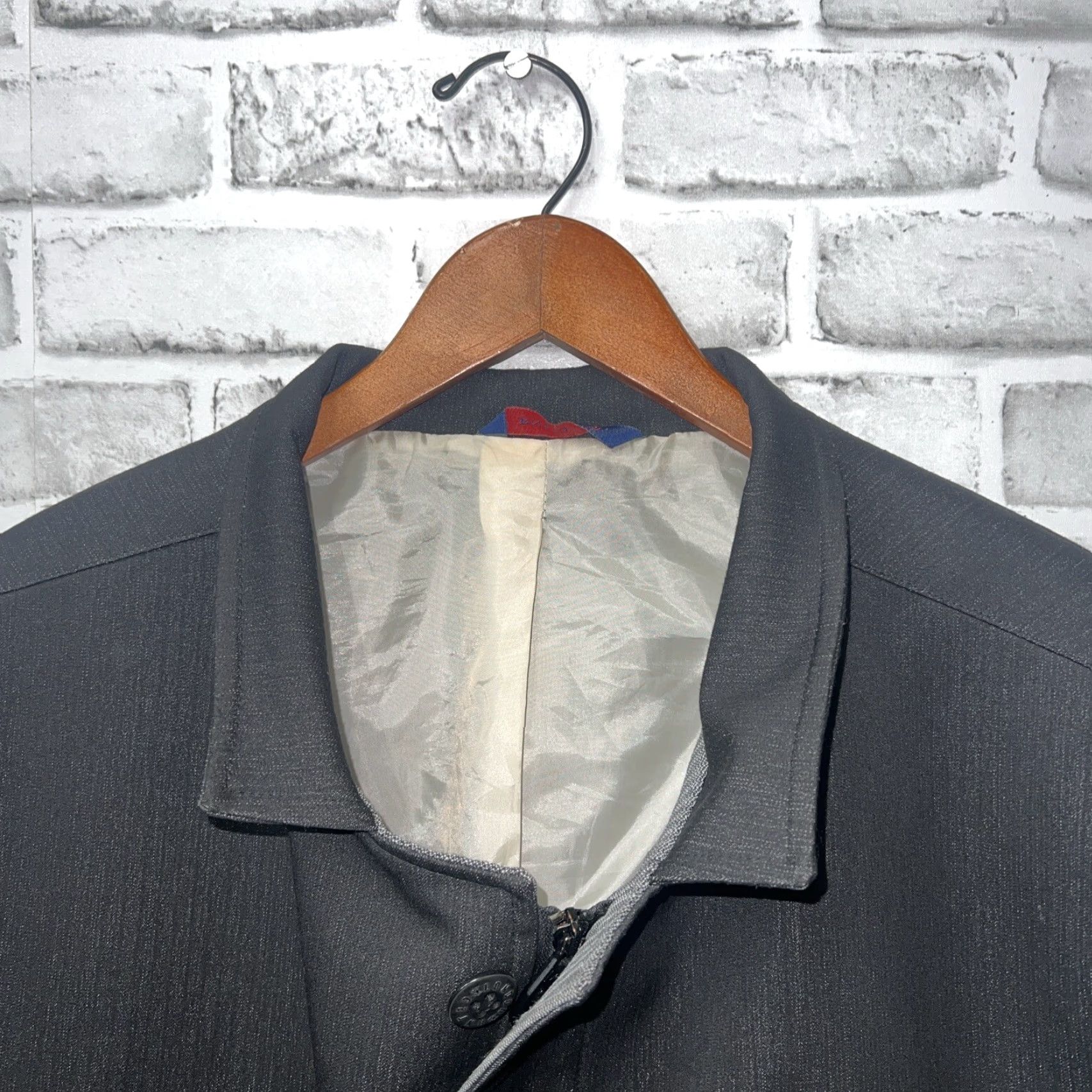 Vintage RNT23 Black Full Zip Coat Mens 54 Regular Polyester Overcoat Zip Coat Black Mens 54 RNT23 Size US L / EU 52-54 / 3 - 2 Thumbnail