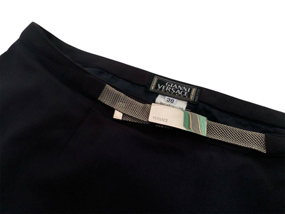 Vintage Gianni Versace mini skirt with buckle belt