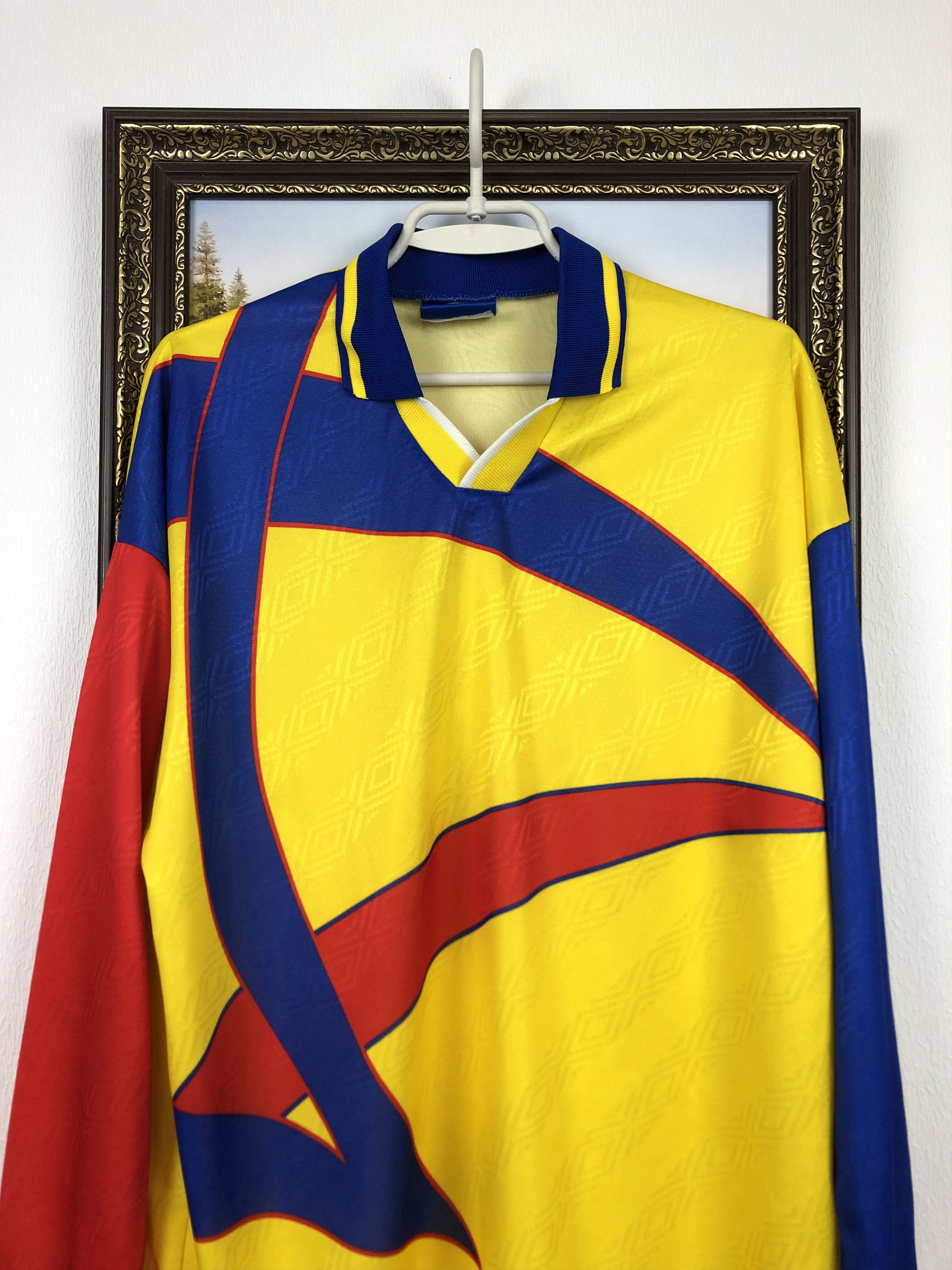 Umbro Vintage Football Template Romania Shirt Long Sleeve Rare Size US L / EU 52-54 / 3 - 2 Thumbnail