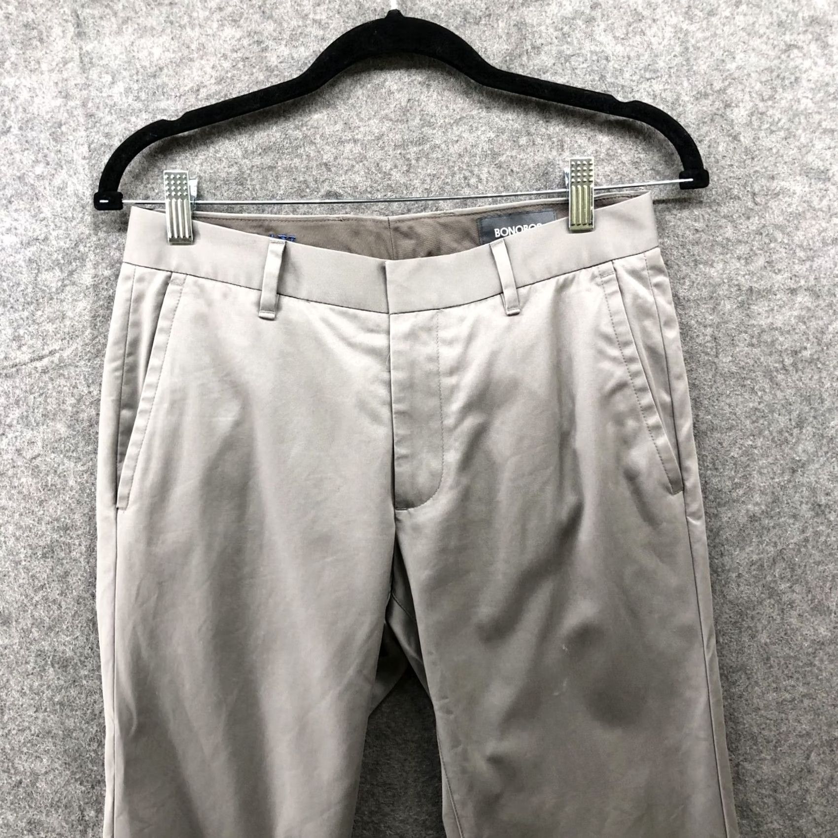 Bonobos Bonobos Friday Slim Chino Pants Mens 28x32 Light Beige Lightweight Flat Front Chino Pants Mens 28 Beige Slim Flat Front 32 Inseam Vintage? Size US 28 / EU 44 - 4 Thumbnail