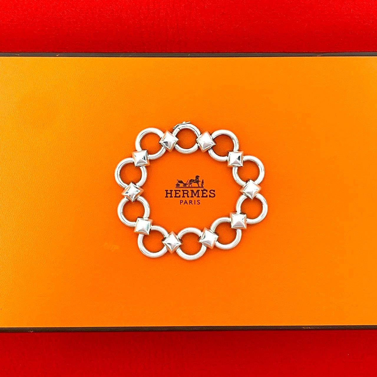 Hermes Hermes Hermès Lancelot Silver 925 Bracelet Precious Metal Bracelet DUTY FREE for USA Size ONE SIZE - 1 Thumbnail