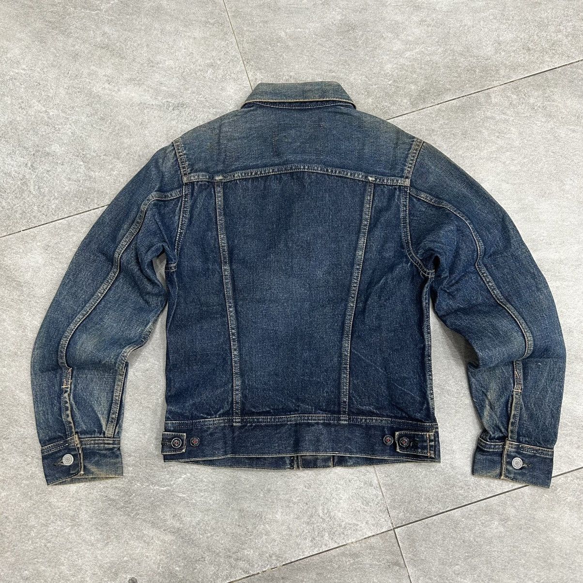 45rpm Vintage 90s Trucker Denim Faded 45Rpm Size US XS / EU 42 / 0 - 14 Thumbnail