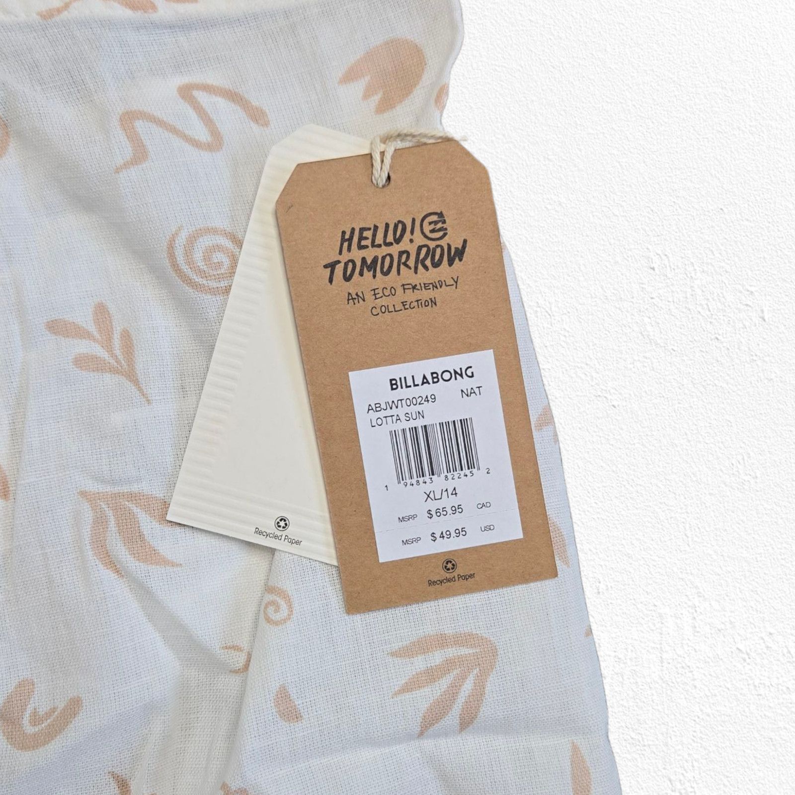 Billabong Billabong White Tan Boho Linen Blend Crop Top Size XL Size XL / US 12-14 / IT 48-50 - 12 Thumbnail