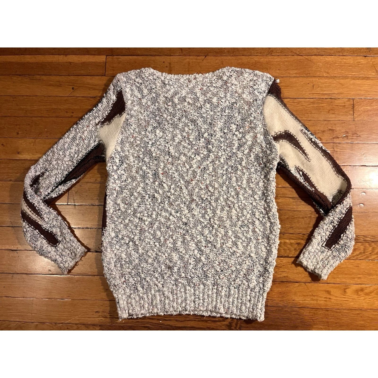 Vintage VINTAGE Malain Angora Lambswool Blend Sweater Women’s Medium Grey Brown 90s Size M / US 6-8 / IT 42-44 - 6 Thumbnail