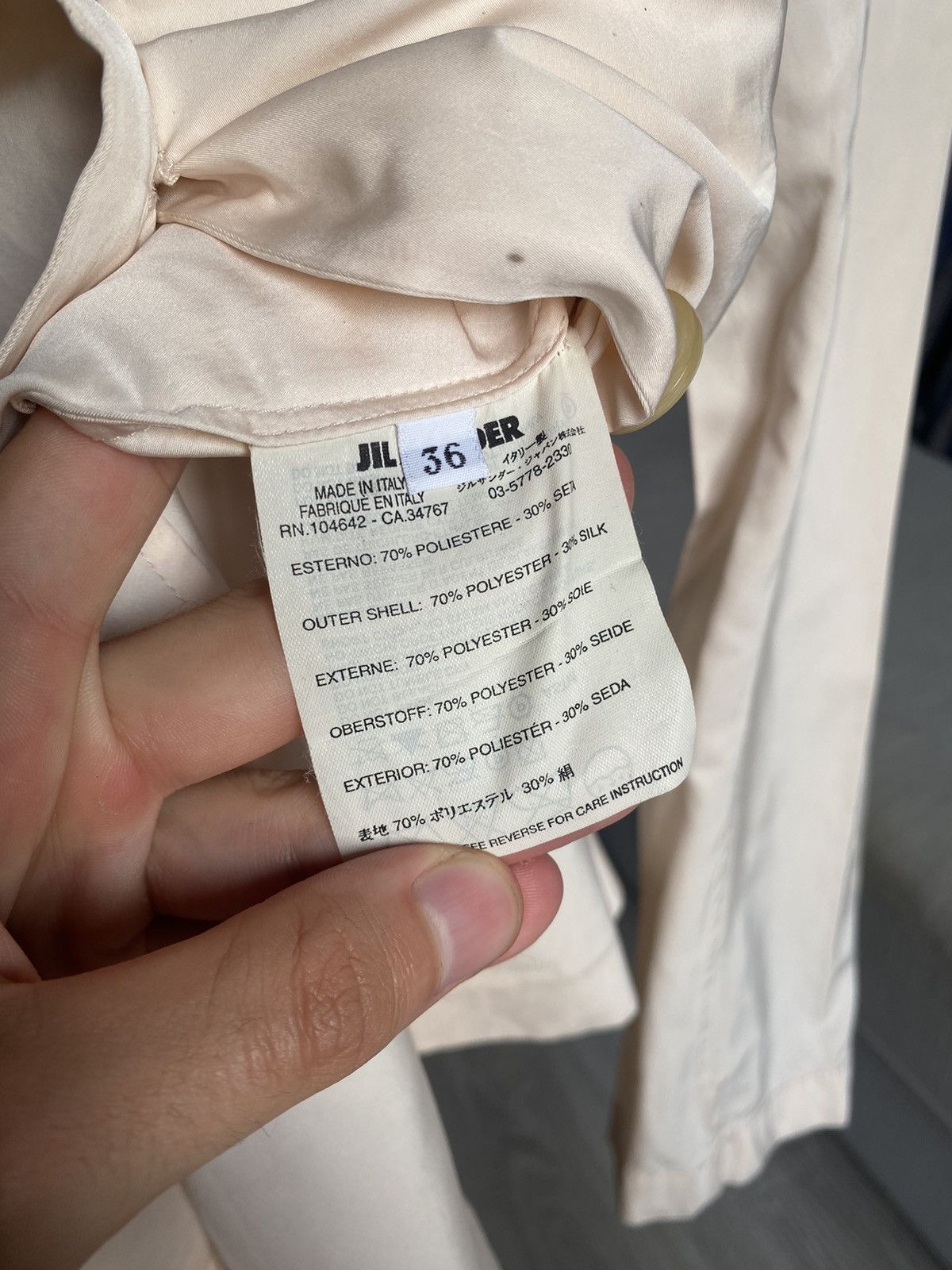 Jil Sander Jil sander silk blazer jacket cream 36 Size S / US 4 / IT 40 - 9 Thumbnail
