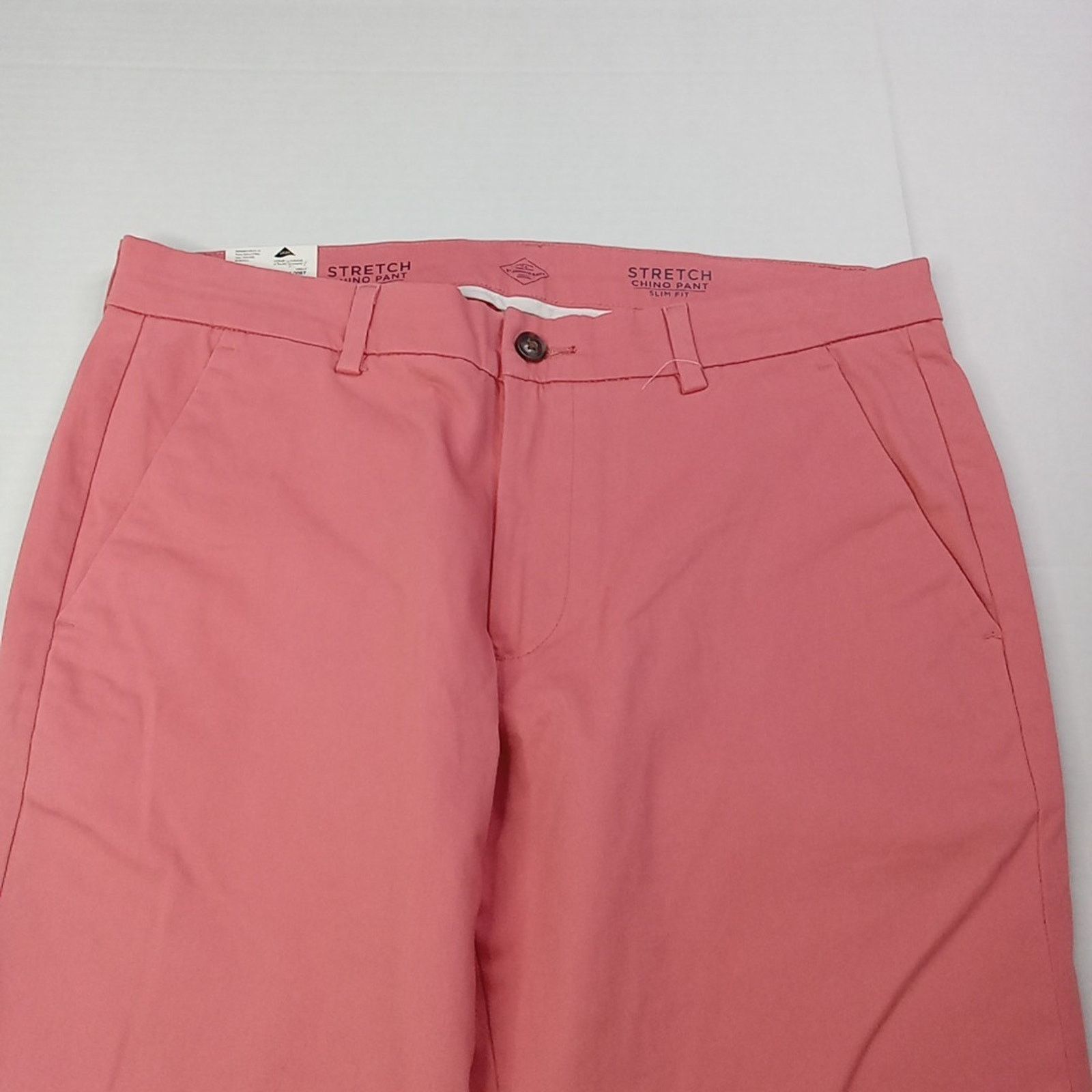 St. Johns Bay St John's Bay Stretch Chino Pants Men’s 34x32 Pink Slim NEW Size US 34 / EU 50 - 4 Thumbnail