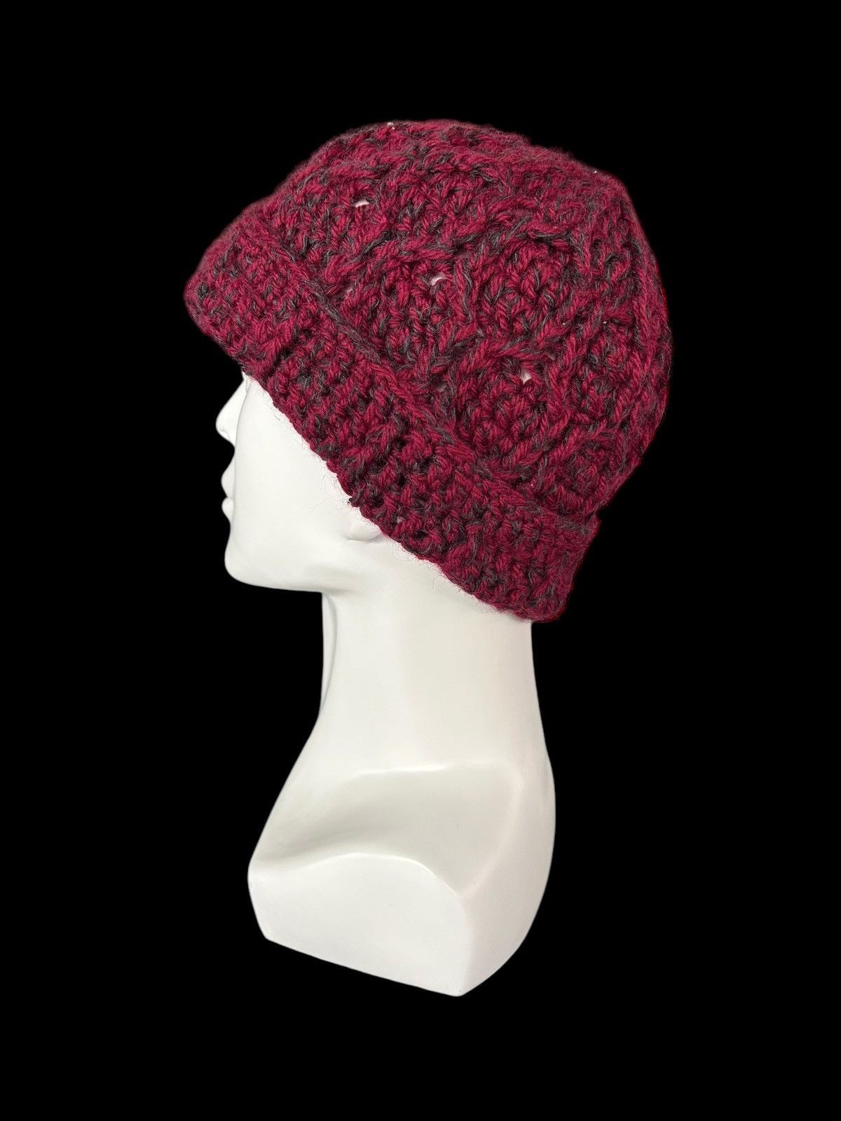 Japanese Brand × Kapital × Vintage Crochet Knitted handmade Beanie Hats Rare☠️☠️ Size ONE SIZE - 2 Thumbnail