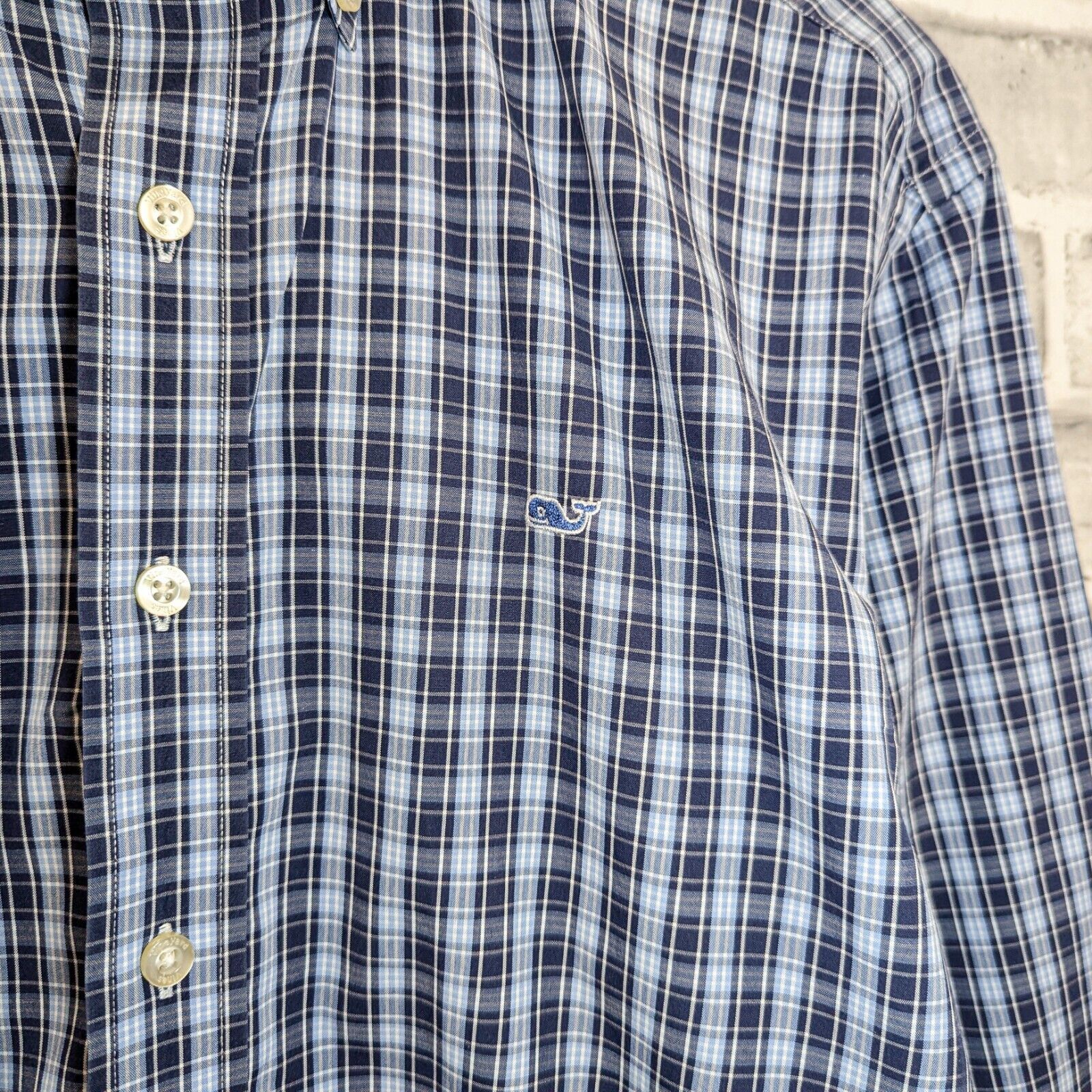 Vineyard Vines Vineyard Vines Button up Whale Shirt in Blue check cotton Size US S / EU 44-46 / 1 - 6 Thumbnail