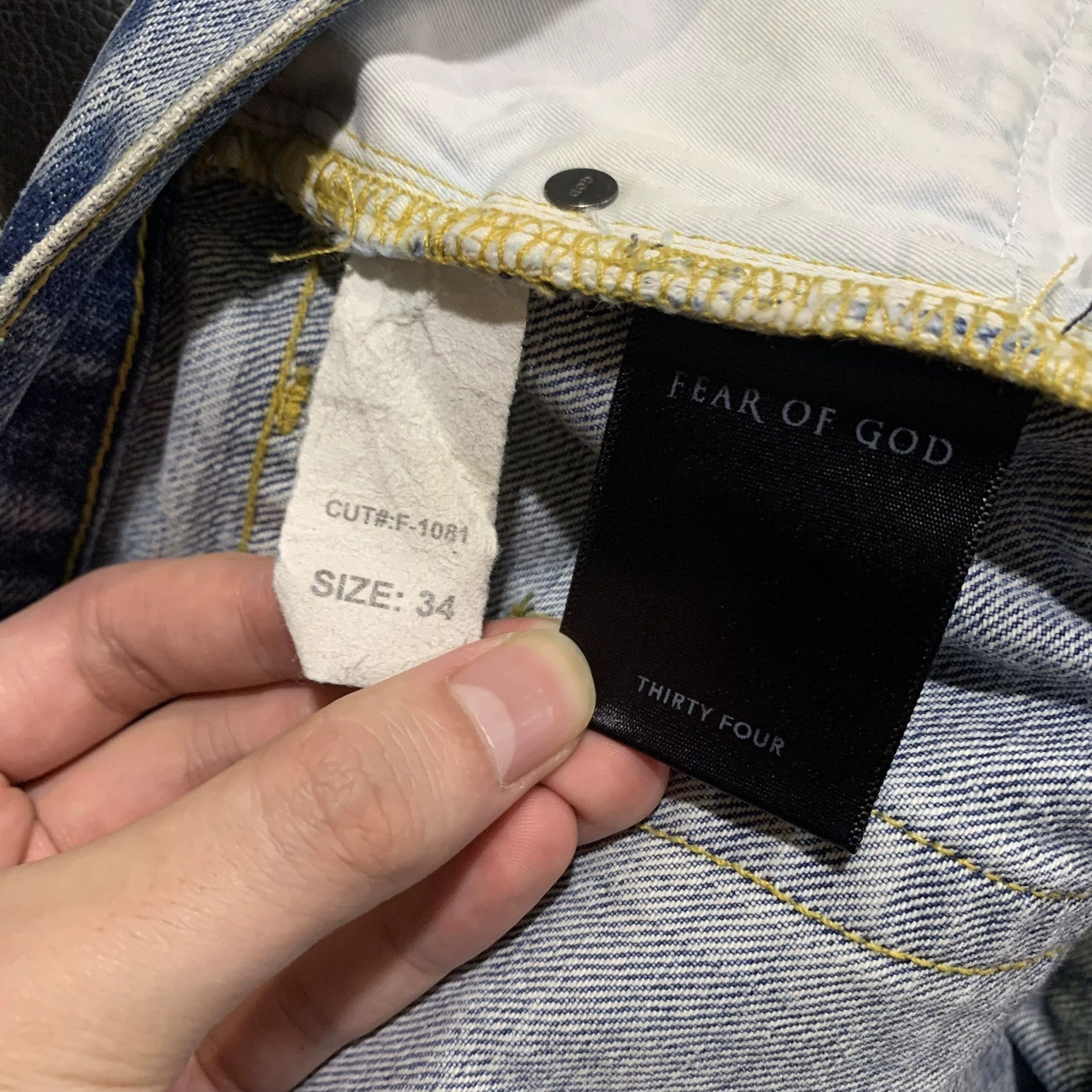 Fear of God Fear of God main line, Season 4, distressed blue jeans Size US 34 / EU 50 - 5 Thumbnail