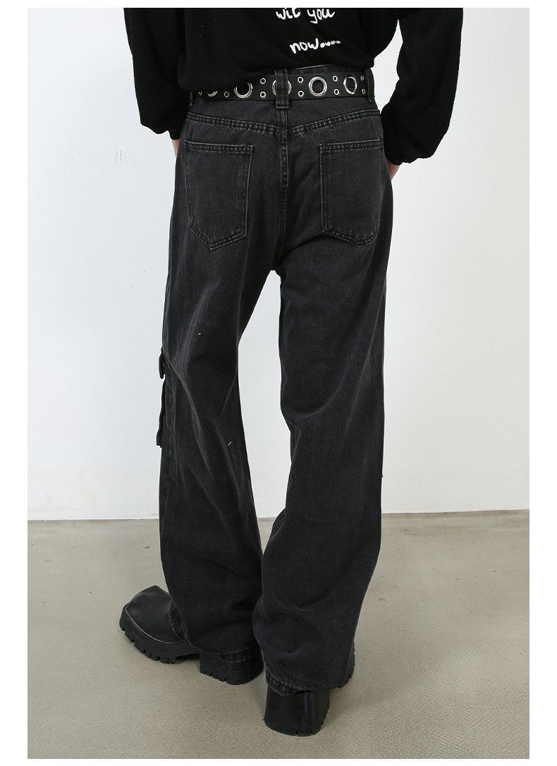 Japanese Brand × Jean Multi-pocket men's niche retro wide-leg cargo jeans Size US 34 / EU 50 - 6 Thumbnail
