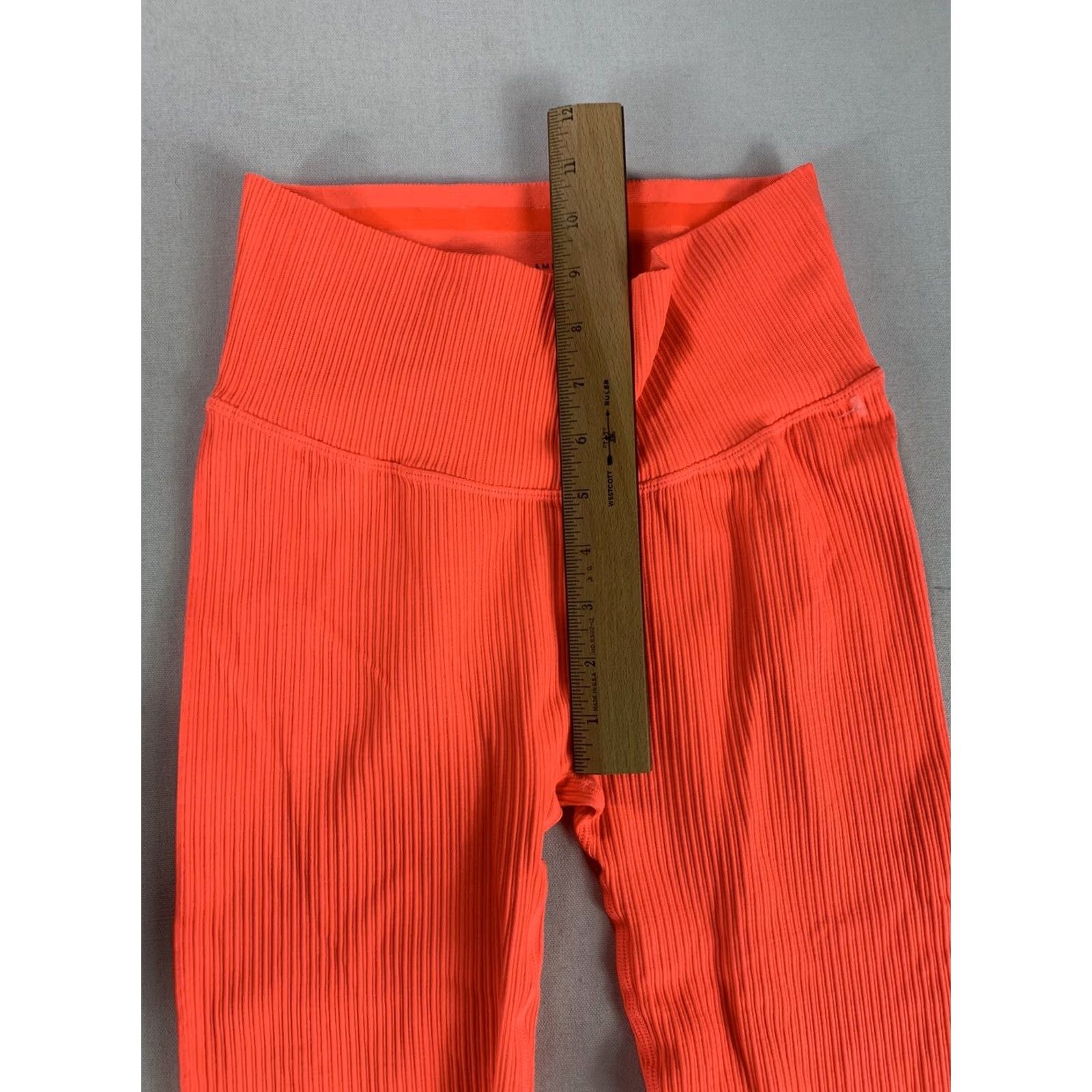 Good American GOOD AMERICAN Leggings WOMENS Size 1 or 2 NEON ORANGE BRIGHT RUNNING YOGA 24x23 Size 26" / US 2 / IT 38 - 3 Thumbnail