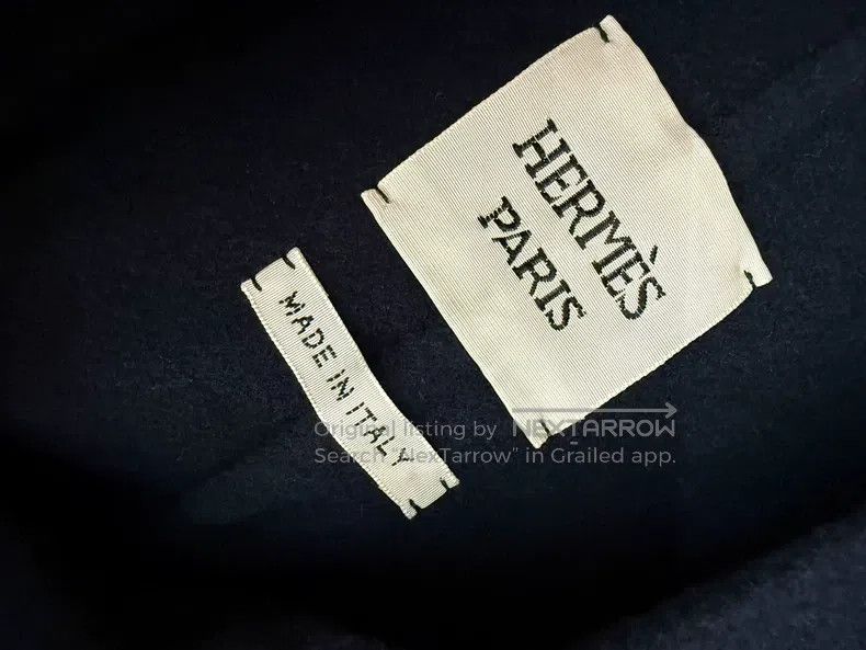 Hermes Hermes Navy Blue Cashmere Coat Size XXS / US 00 / IT 34 - 4 Thumbnail