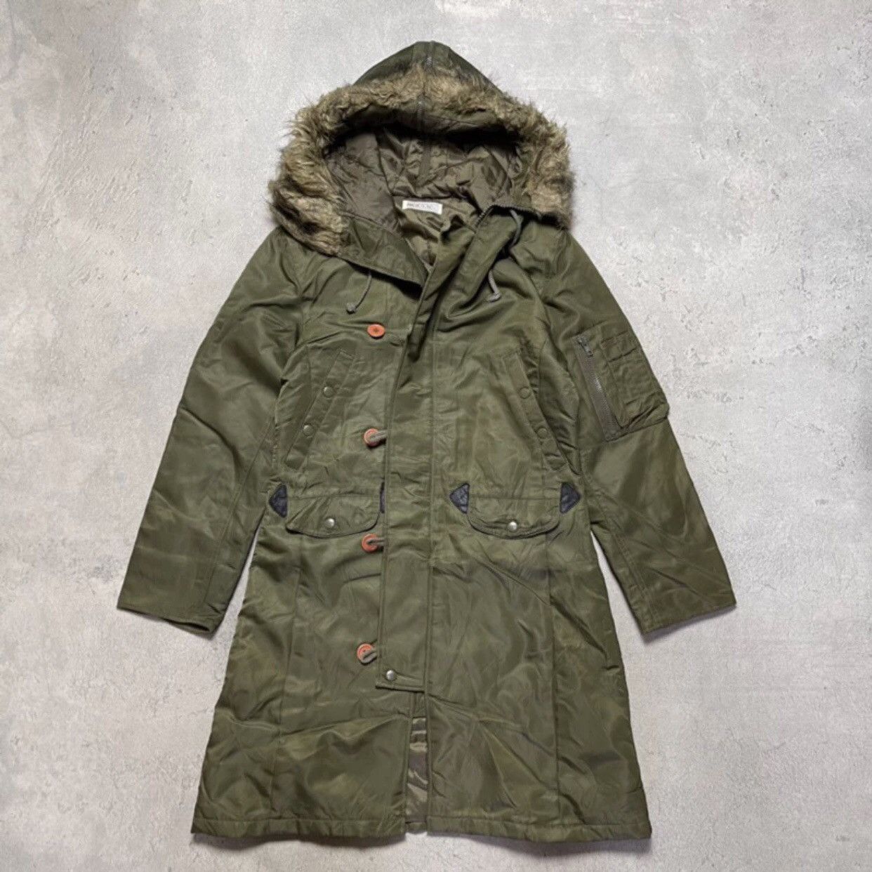 If Six Was Nine × Japanese Brand × Le Grande Bleu (L.G.B.) 2000s Magic Square Long Coat Faux Fur Parka Jacket Size US M / EU 48-50 / 2 - 1 Thumbnail