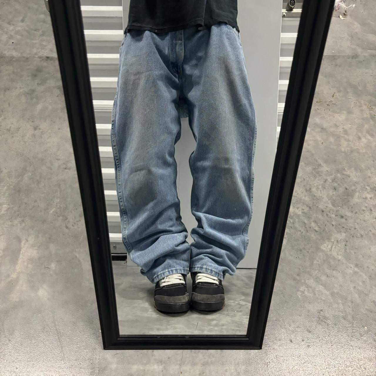 Japanese Brand × Vintage Crazy Vintage Y2K/2000s Baggy Light Wash Skater Denim Jeans! Size US 38 / EU 54 - 1 Thumbnail