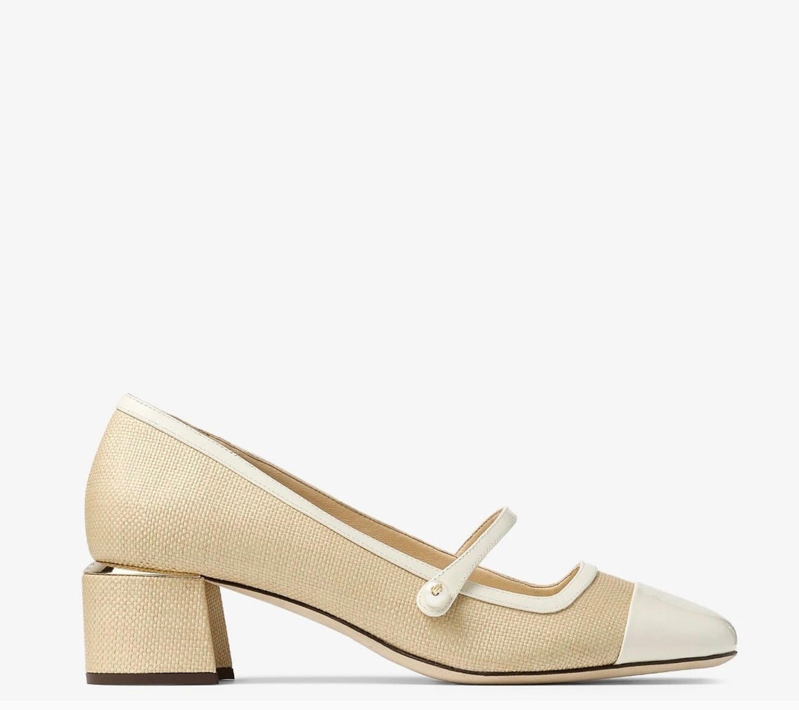 Jimmy Choo Jimmy Choo Elisa Raffia Pumps Size US 7.5 / IT 37.5 - 1 Thumbnail