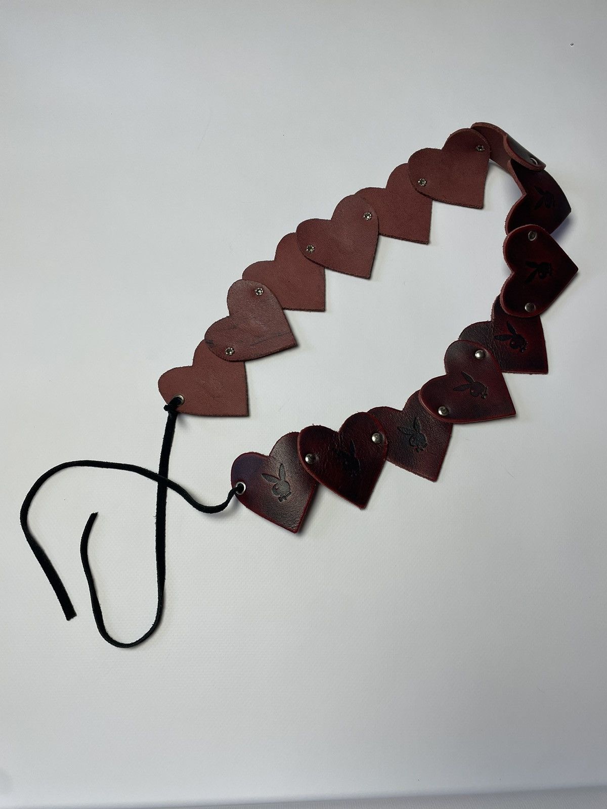Genuine Leather PlayBoy Heart Belt Size ONE SIZE - 4 Thumbnail