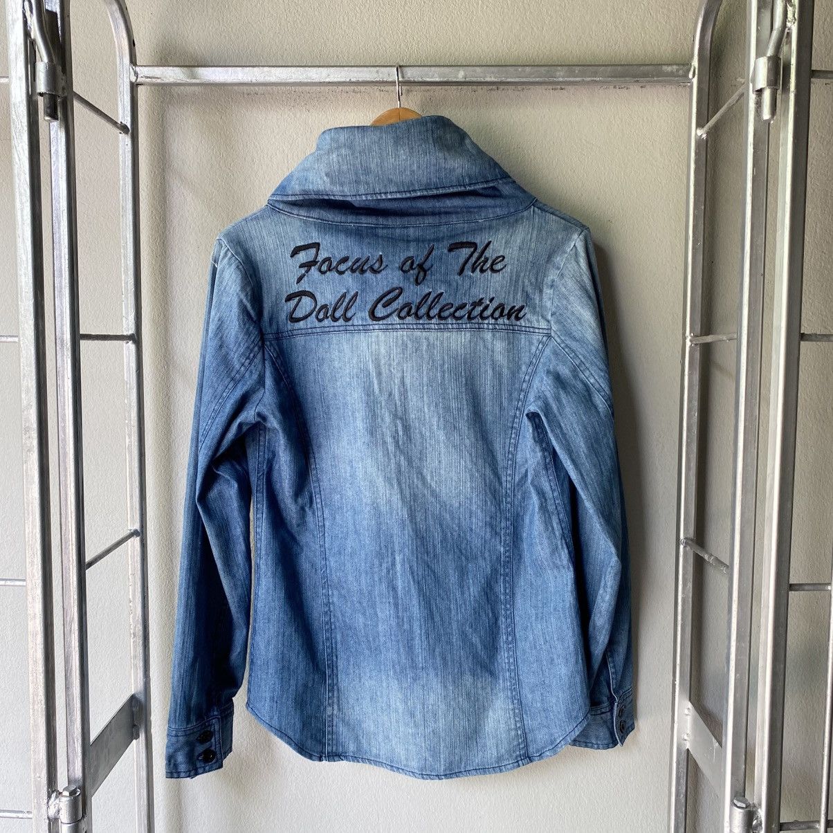 LIZ LISA LIZ LISA döll Light Blue Denim High-Collar Shirt Size M / US 6-8 / IT 42-44 - 4 Thumbnail