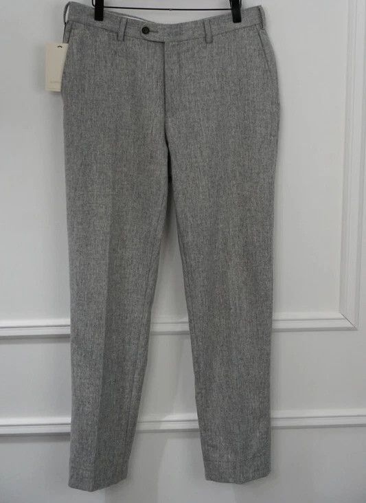 Suitsupply Men Suitsupply Soho Turn - Up Trousers Flannel Grey UK/US38 Size 38R - 1 Thumbnail