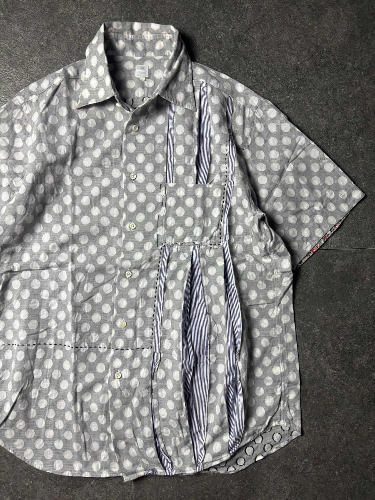 Japanese Brand RARE 2000s Jipijapa Japan Polkadot Cut & Sew Button-Up Shirt Size US M / EU 48-50 / 2 - 2 Thumbnail