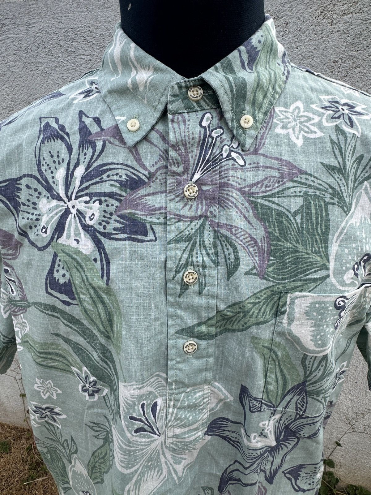 Reyn Spooner PreOwned Reyn Spooner Classic Fit Green Hawaiian Men's L Size US L / EU 52-54 / 3 - 3 Thumbnail