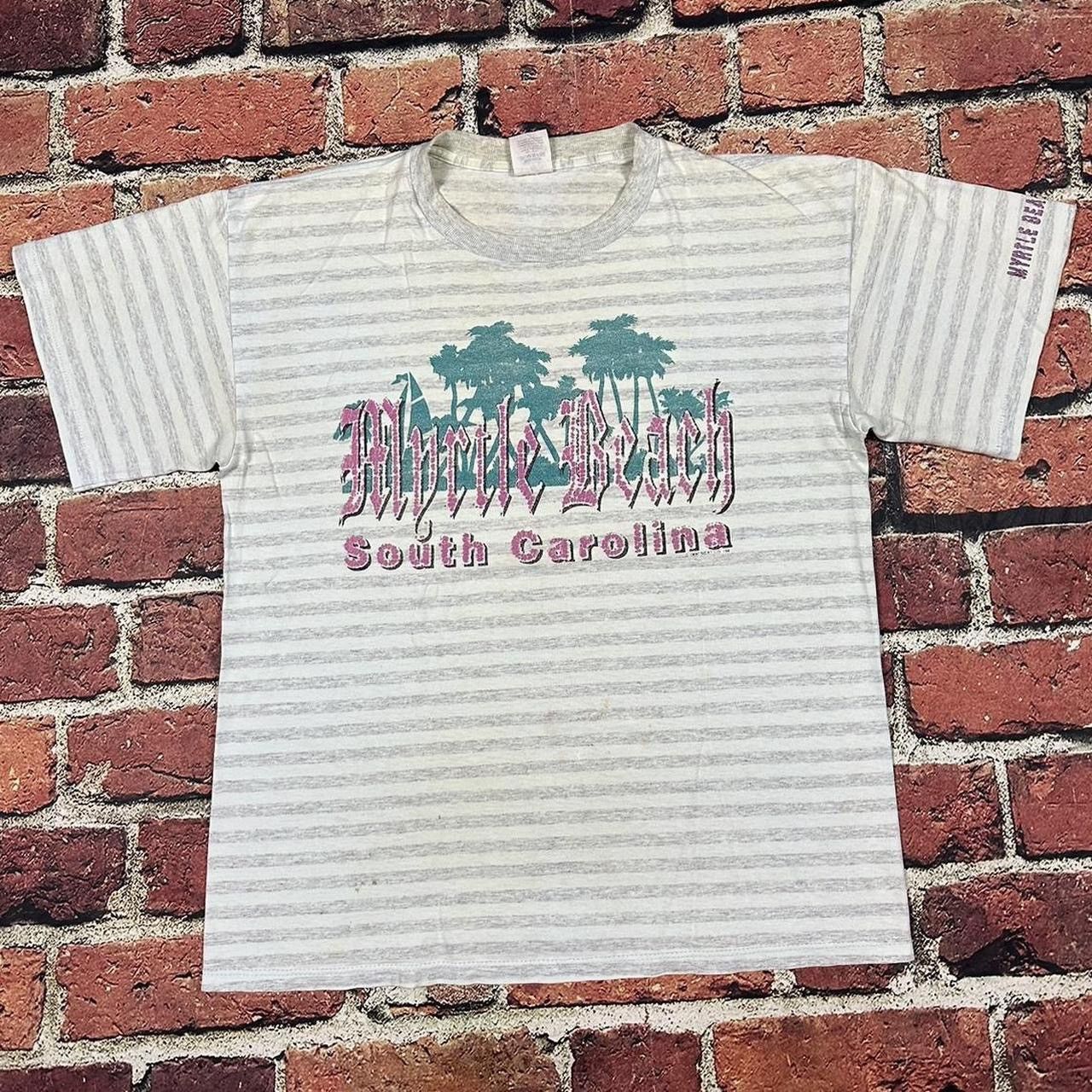 Other Vintage Myrtle Beach Stripe Tee South Carolina Single Stitch Size US M / EU 48-50 / 2 - 1 Thumbnail