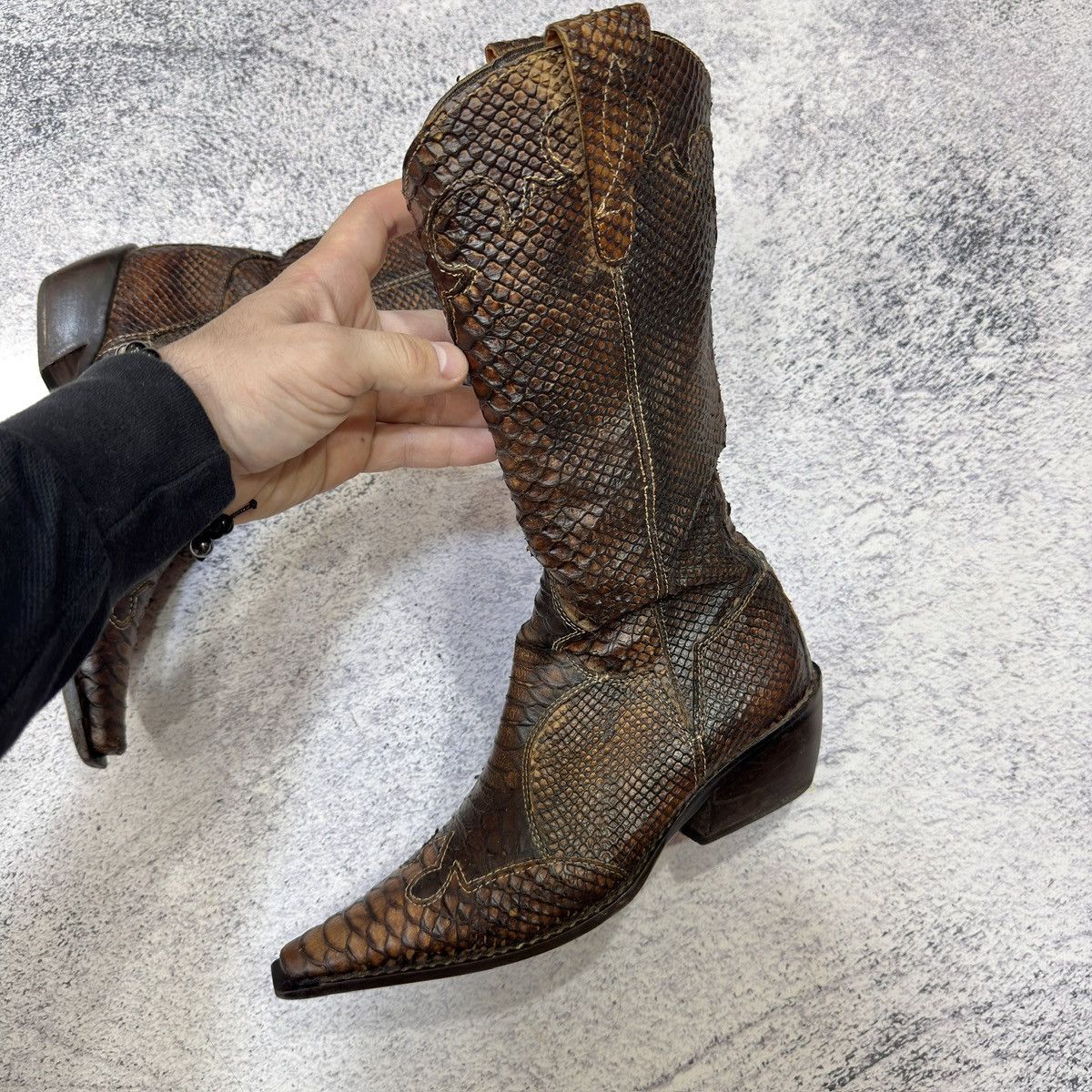 Other Progetto Italy Python Western Boots UK5 US7 EU38 24cm Size US 8 / IT 38 - 6 Thumbnail