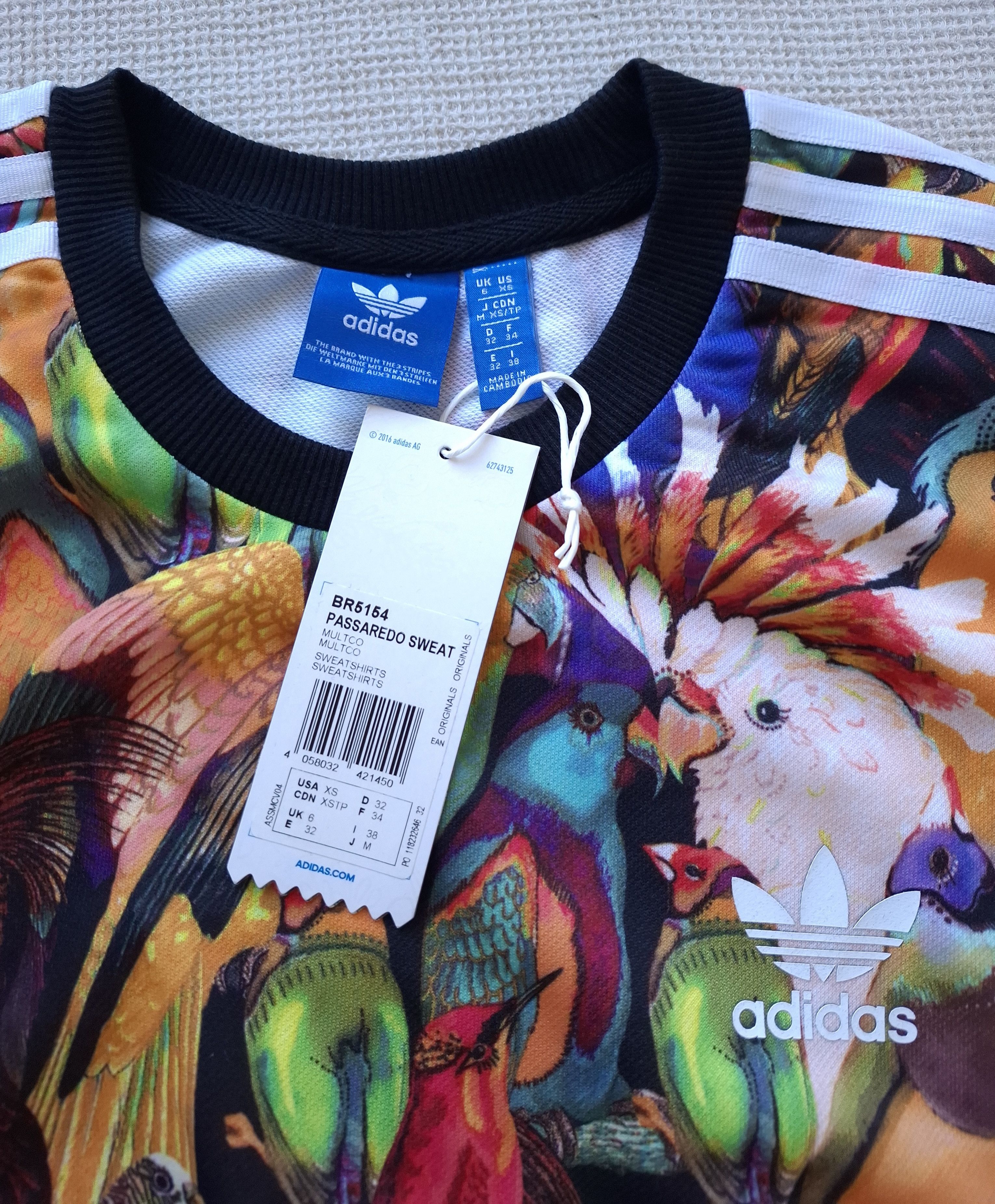 NWT Adidas Farm Company Passaredo Sweatshirt Parrot