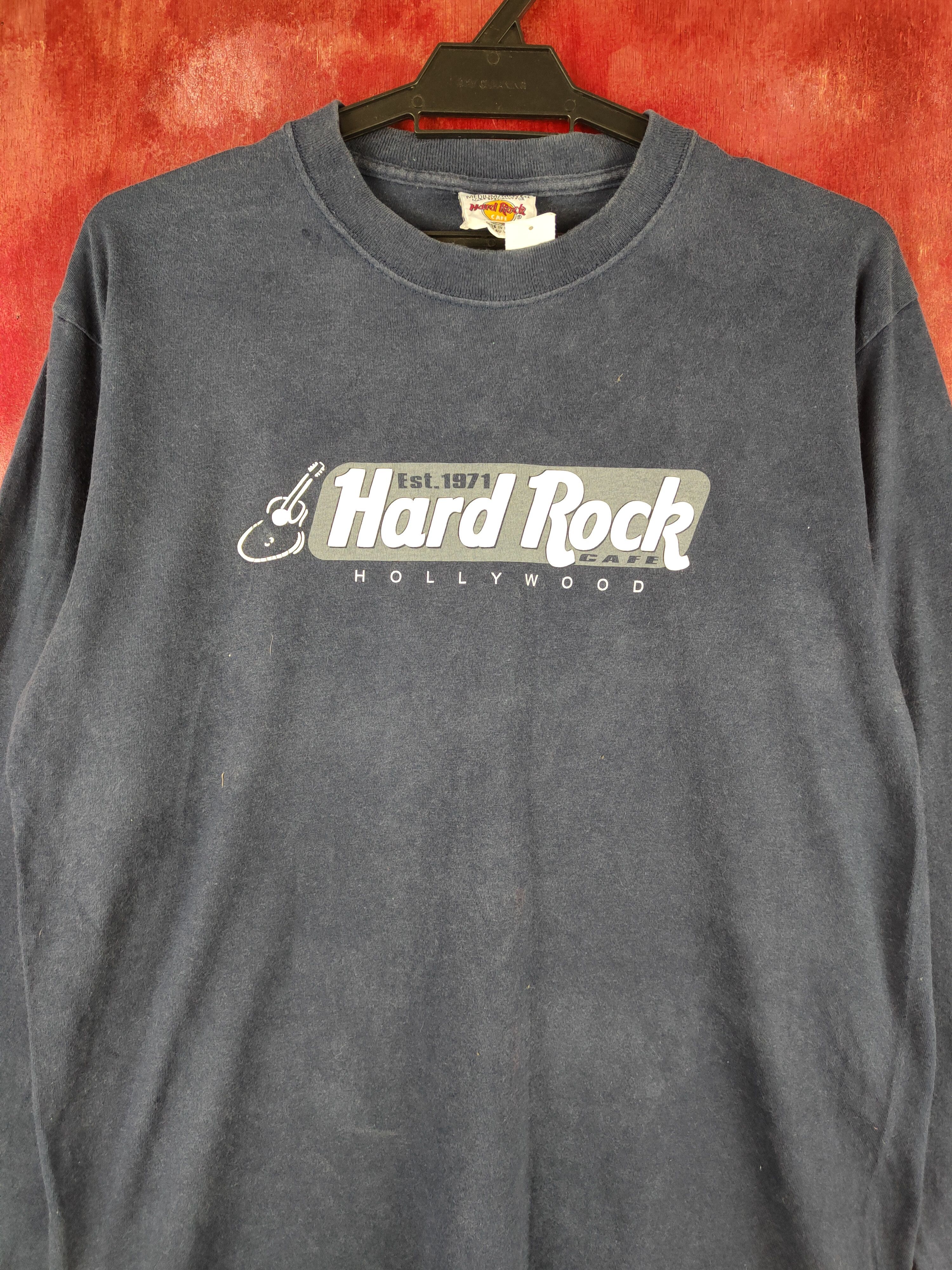 Hard Rock Cafe Hard Rock Cafe Hollywood Dark Blue Shirts vintage #S1490 Size US M / EU 48-50 / 2 - 2 Thumbnail
