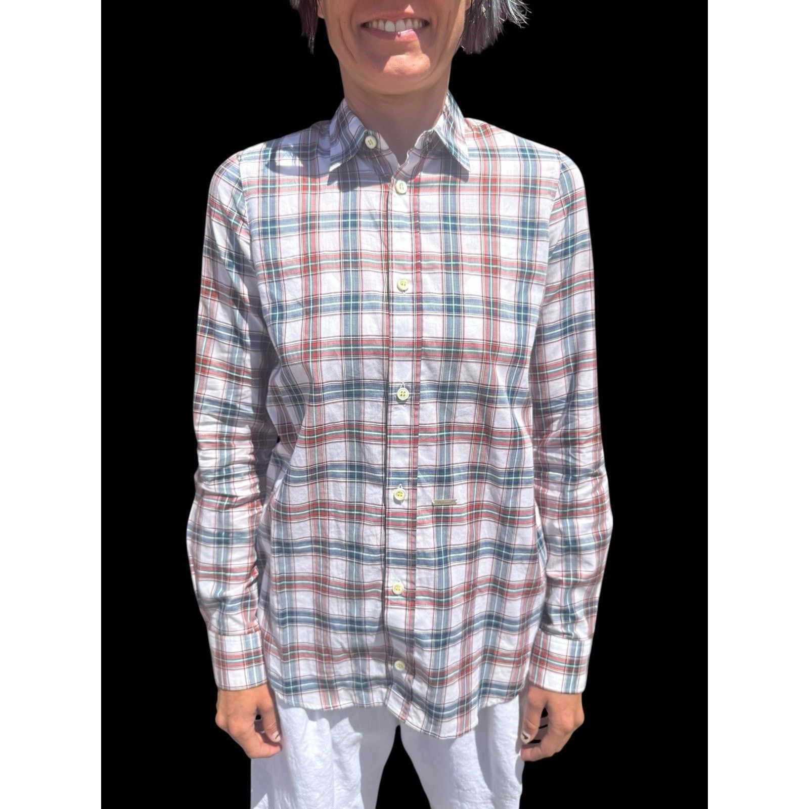 Dsquared2 DSQUARED2 Small Italian Plaid Button Down Shirt Size S / US 4 / IT 40 - 2 Thumbnail