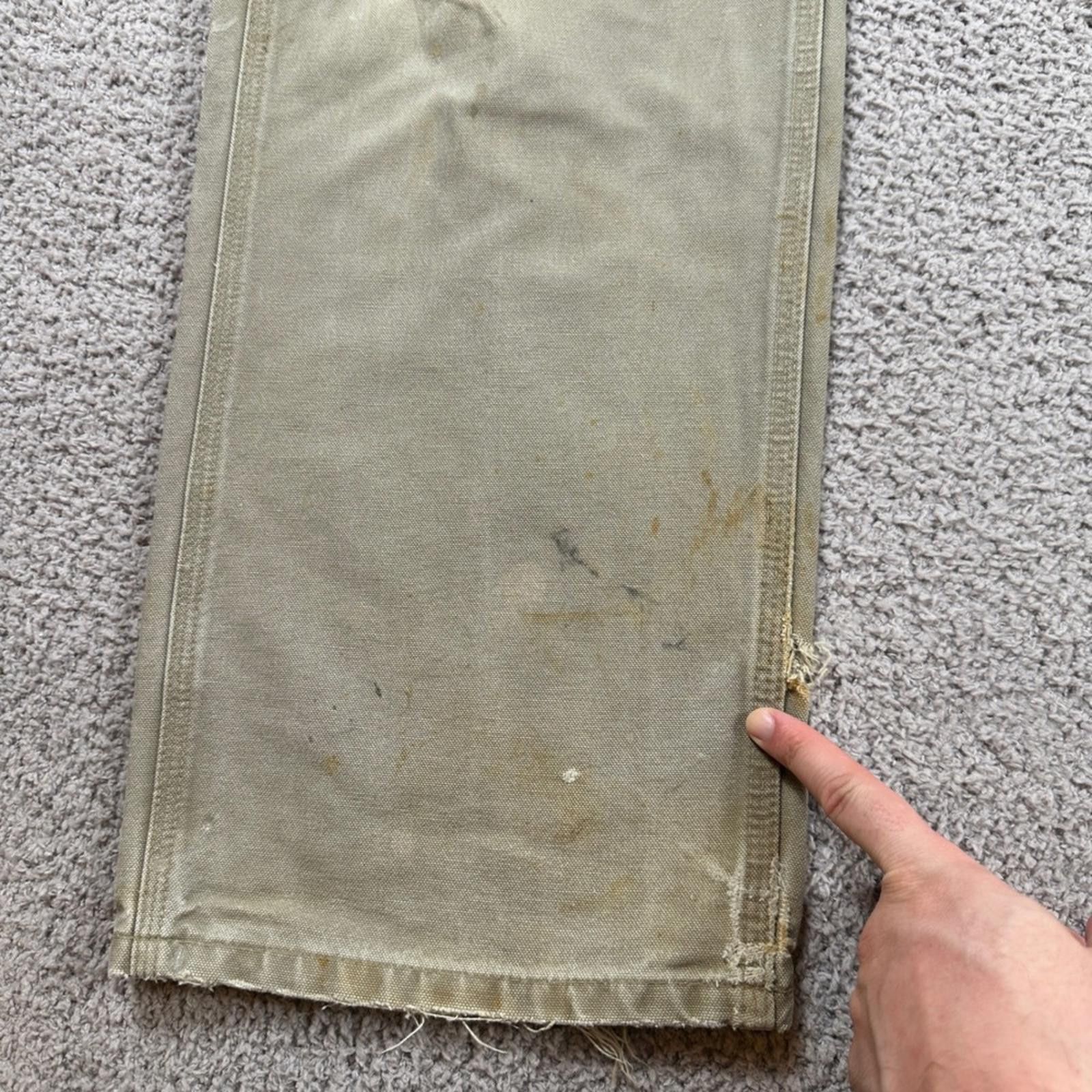 Carhartt Carhartt Mens 34x34 B11 Tan Carpenter Work Pants Distressed Size US 34 / EU 50 - 7 Thumbnail