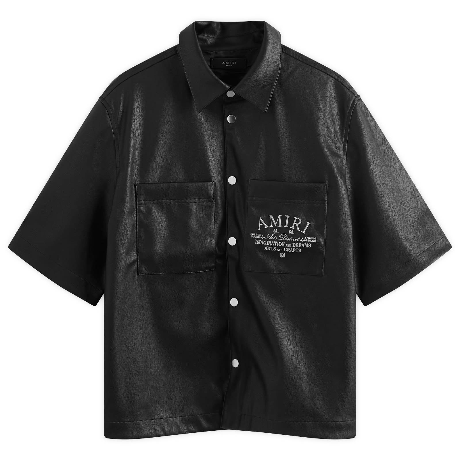Amiri o1w1db10925 Arts District Button Up Shirt in Black Size US XL / EU 56 / 4 - 1 Thumbnail