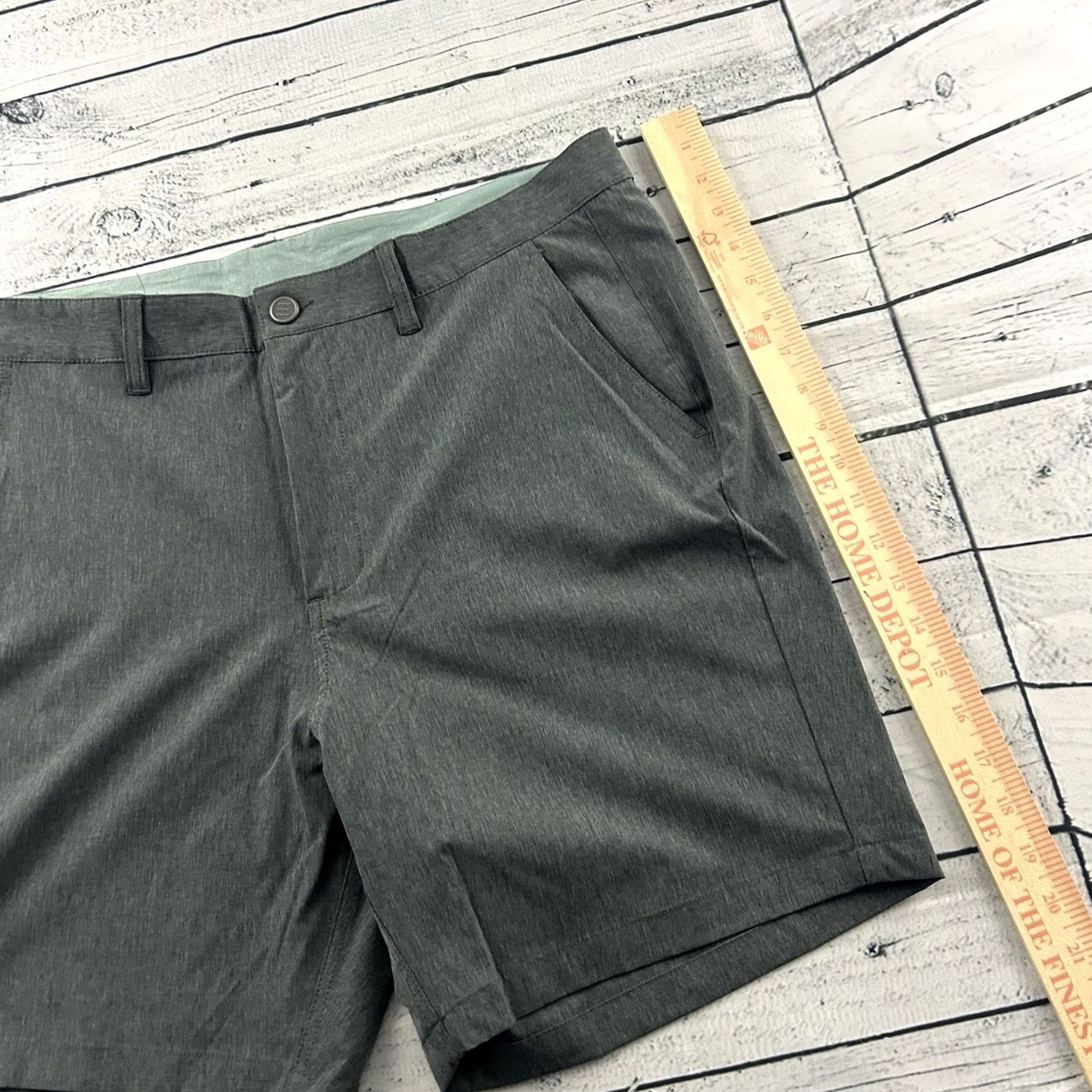 Vintage Free Fly Hybrid Short II 7" Inseam Heather Graphite Men's 36 Shirt? Size US 36 / EU 52 - 2 Thumbnail