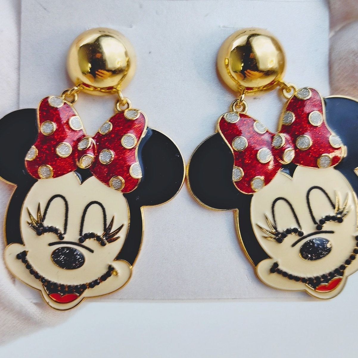 Disney Disney x BaubleBar Minnie Gold Dangle Earrings, NIP Size ONE SIZE - 2 Thumbnail