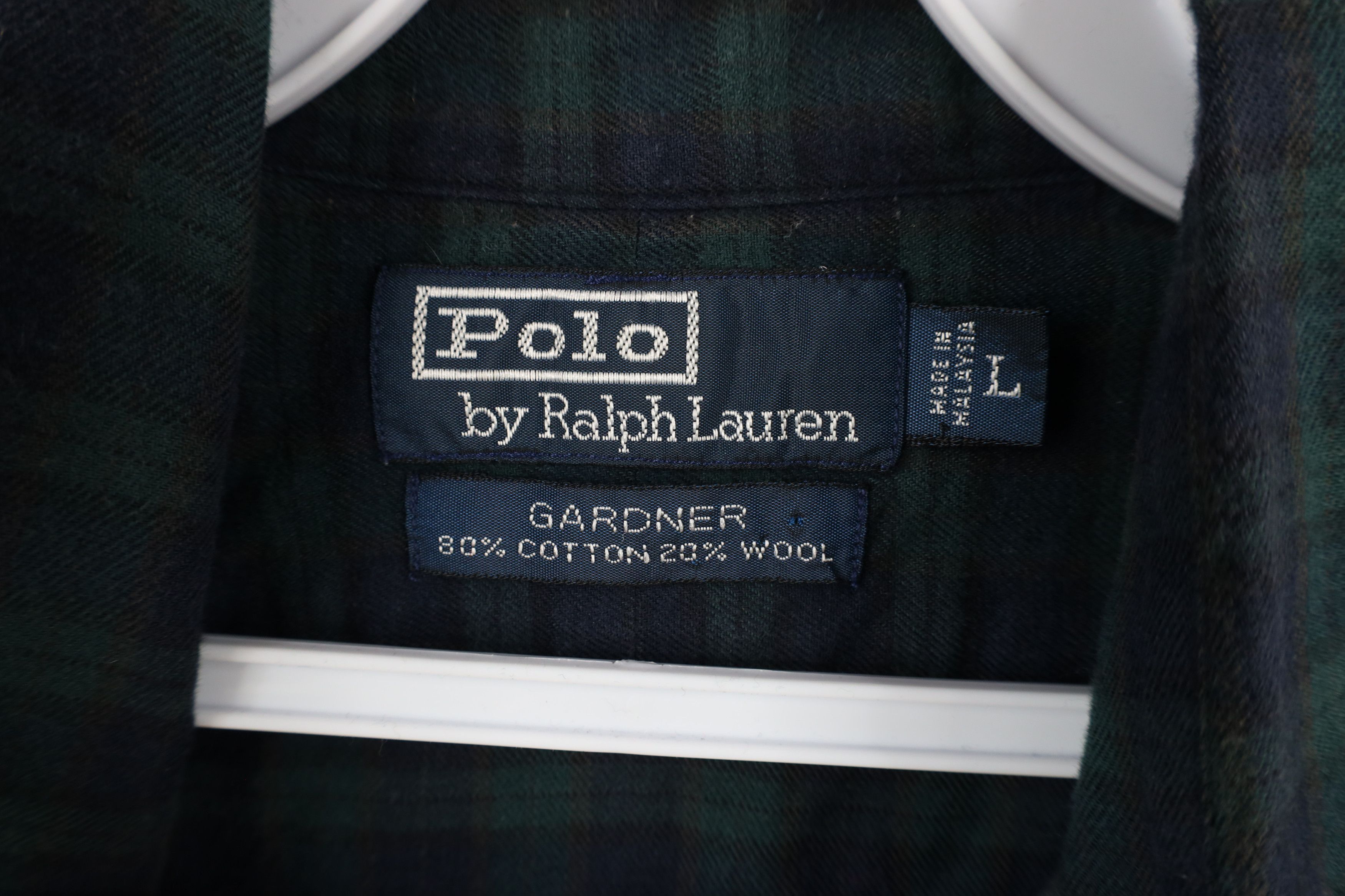 Polo Ralph Lauren Vintage 90s Ralph Lauren Gardner Wool Flannel Button Shirt Size US L / EU 52-54 / 3 - 8 Thumbnail