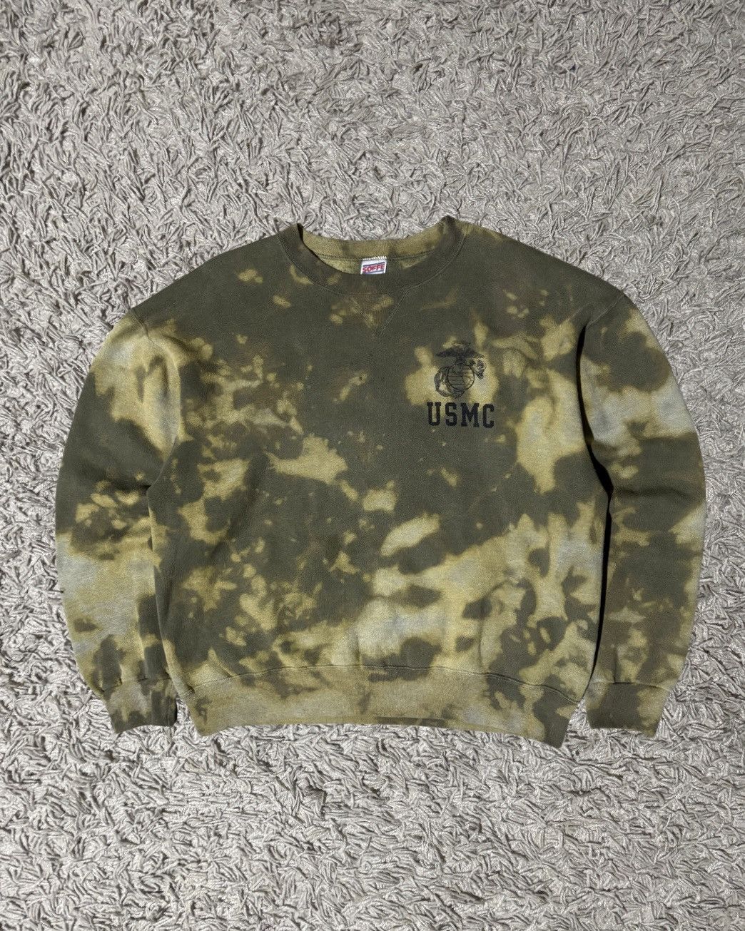 Soffe 1990’s Soffe USMC Army “Military Green” Tie-dye Sweatshirt Size US L / EU 52-54 / 3 - 1 Thumbnail