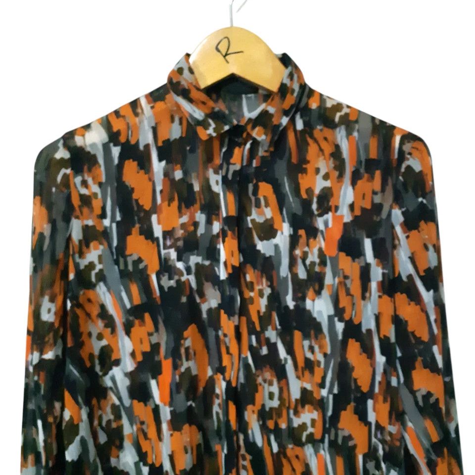 Roberto Cavalli Roberto Cavalli Just Cavalli Abstract Silk Shirt Blouse Size XS / US 0-2 / IT 36-38 - 2 Thumbnail
