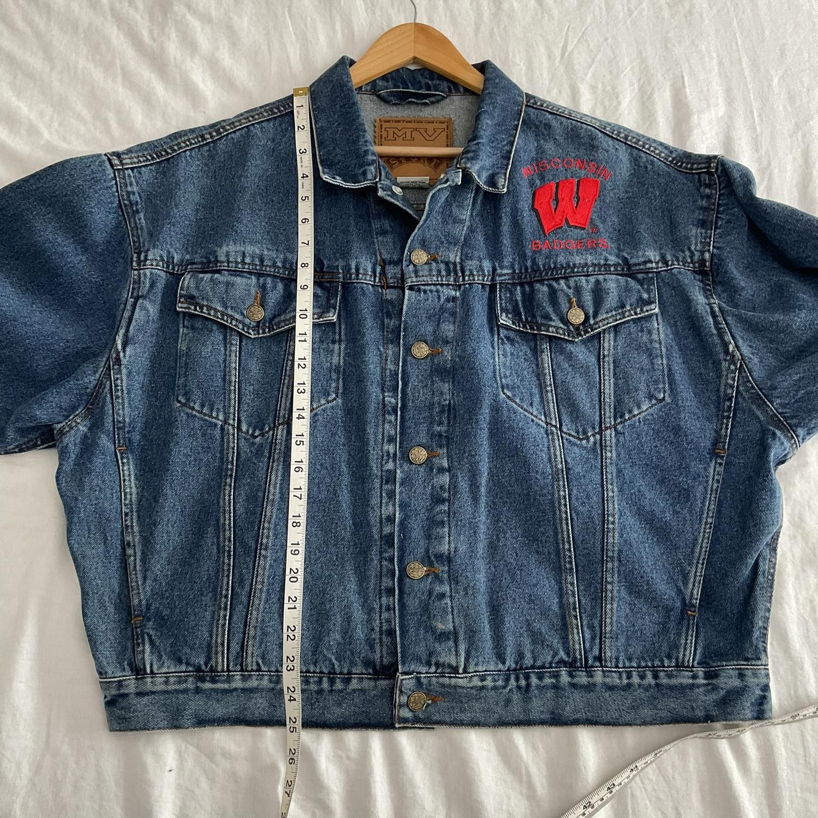Vintage RARE VTG 90's UW Wisconsin denim jean jacket XL unisex Size US XL / EU 56 / 4 - 5 Thumbnail