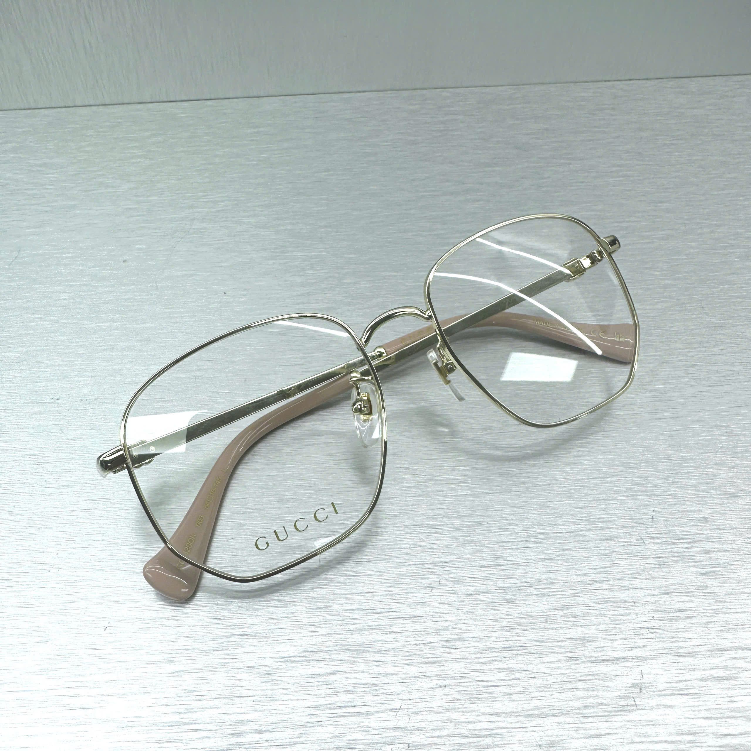 Gucci GUCCI GG1420OK 003 Eyeglasses GOLD Size ONE SIZE - 1 Thumbnail