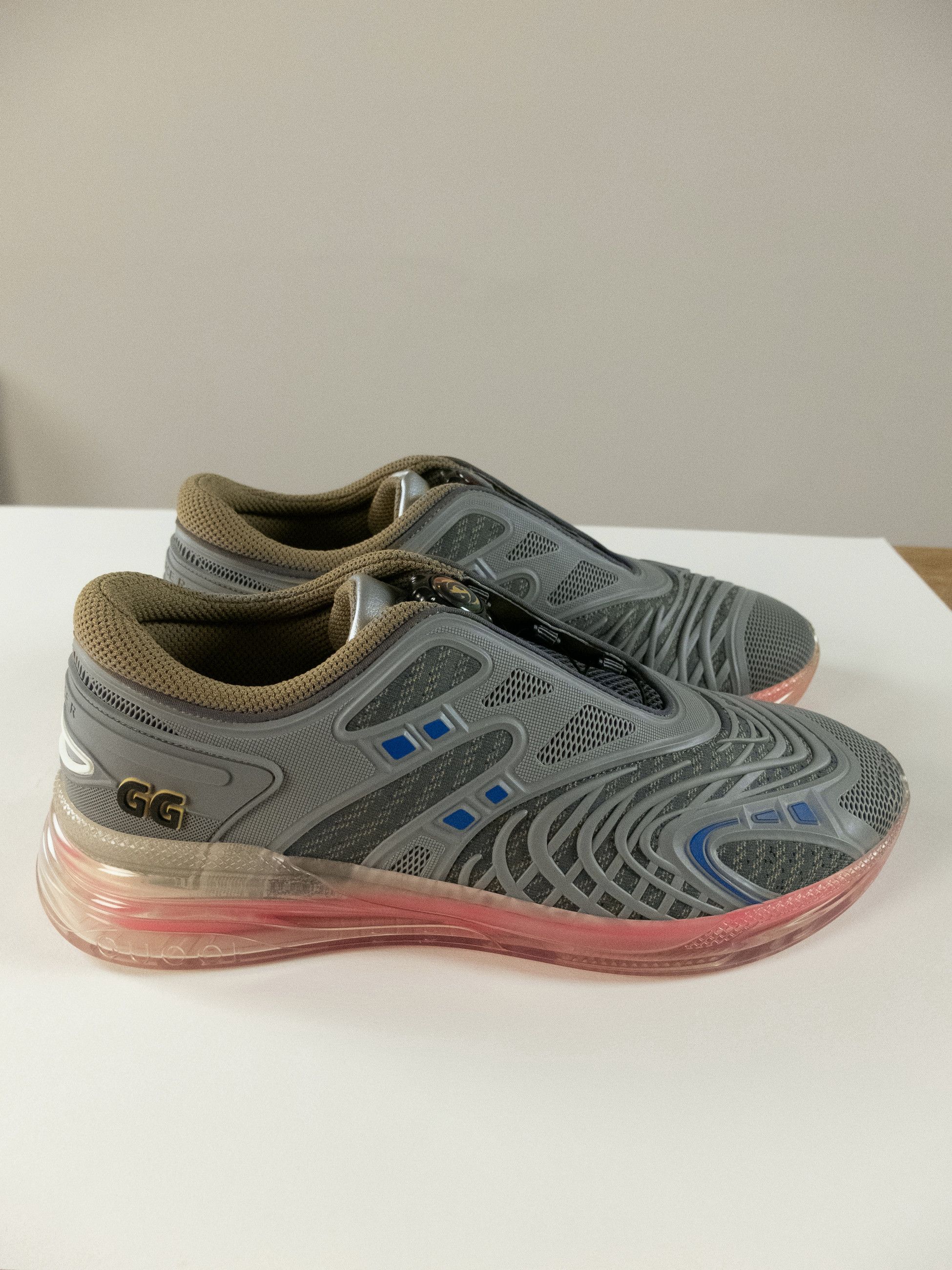 Gucci GUCCI Ultrapace R grey pink sneakers - 9.5 US / 9 UK / 43 Size US 9.5 / EU 42-43 - 8 Thumbnail