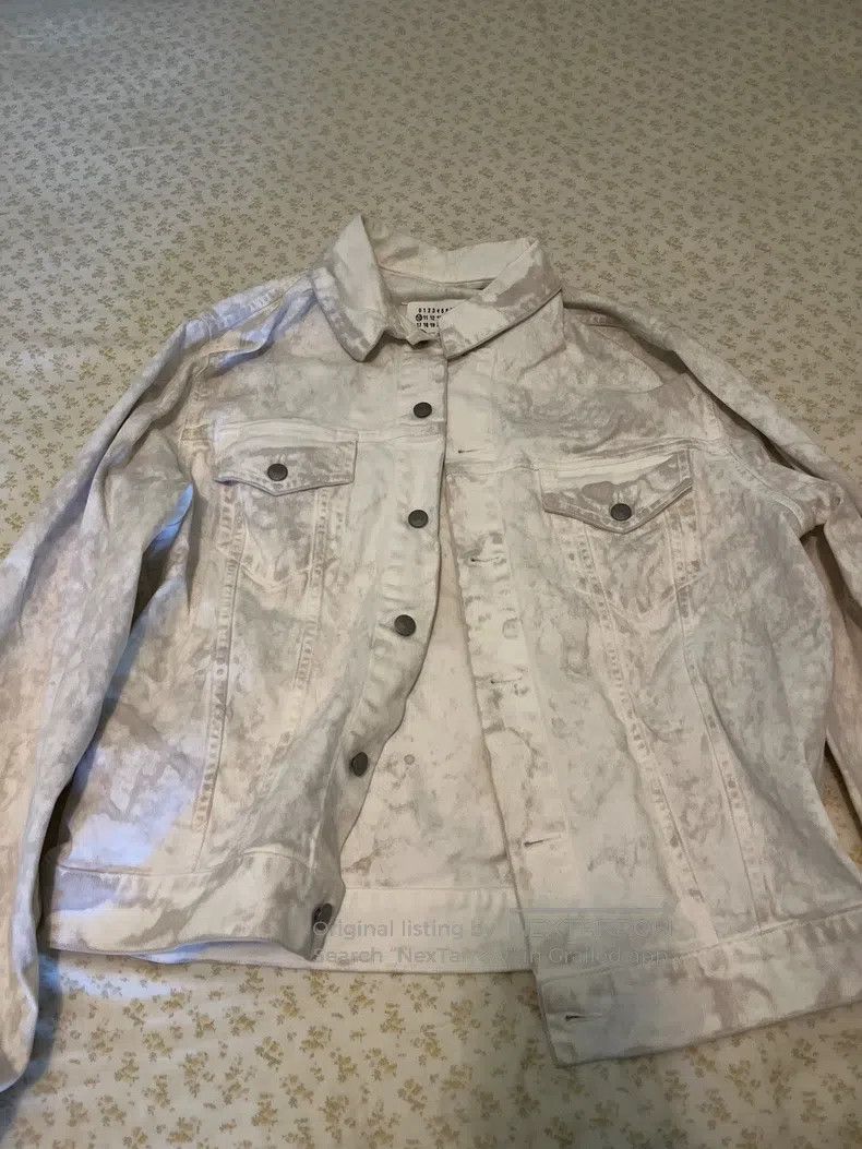 Maison Margiela Maison Margiela Make an old brushed white ink denim jacket Size US S / EU 44-46 / 1 - 1 Thumbnail