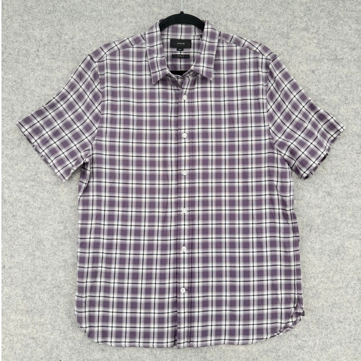 Vince NWT Vince Dusty Sky Purple Plaid Check Waterfront Shirt Size US M / EU 48-50 / 2 - 1 Thumbnail