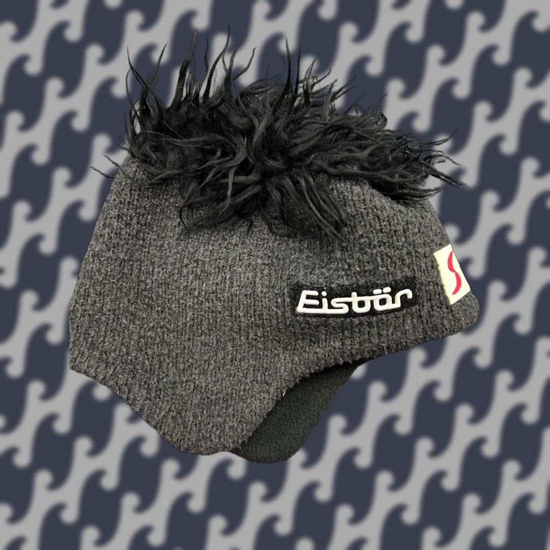 Vintage VINTAGE Eisbar Beanie Hat One Size Gray Fleece Faux Fur Lined Insulated Thermal Beanie Men Women Unisex Adults Style Beanie Size ONE SIZE - 1 Thumbnail