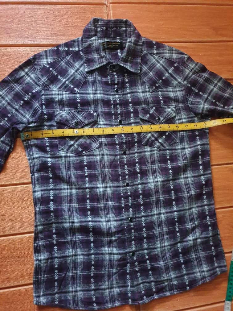 PPFM 💥Gilevans checkered purple inspired sugarcane western shirt Size US M / EU 48-50 / 2 - 8 Thumbnail