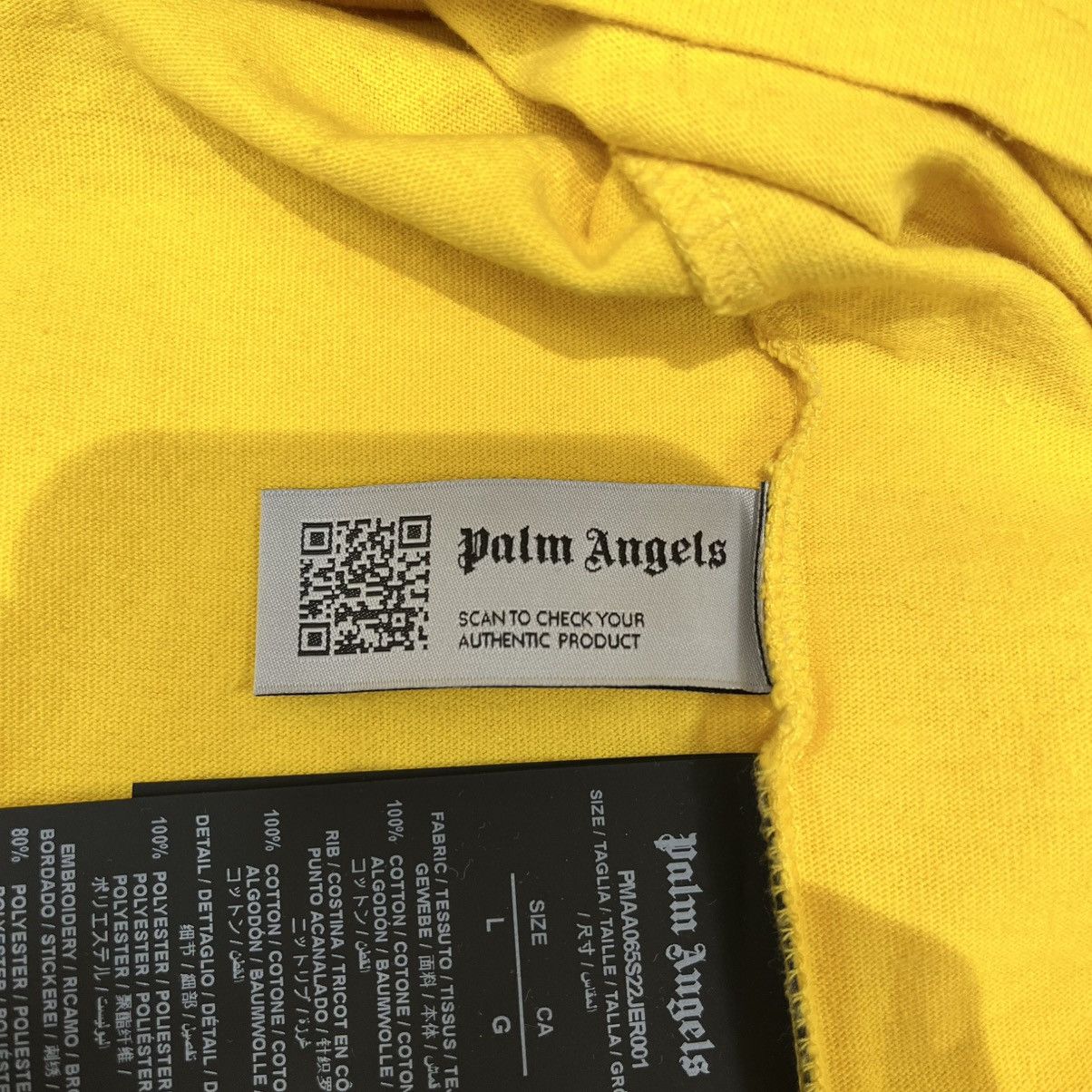Palm Angels Palm Angels Tee Yellow Size US L / EU 52-54 / 3 - 7 Thumbnail