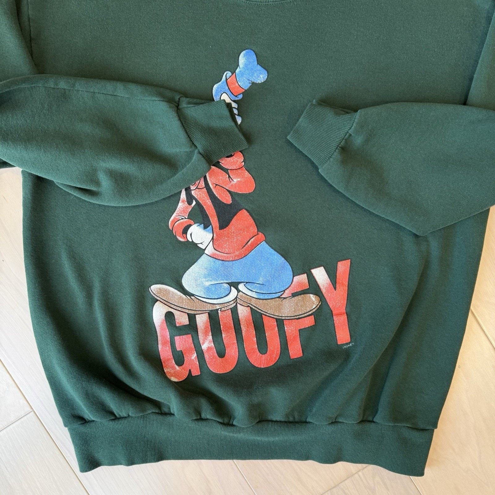 Disney Vintage Goofy Sweatshirt XL Green 90s Disney Cartoon Size US XL / EU 56 / 4 - 6 Thumbnail