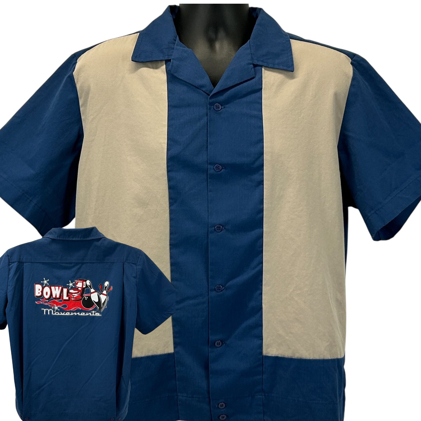 Other Bowl Movement Bowling Camp Shirt Button Front Bowler L Large Size US L / EU 52-54 / 3 - 1 Thumbnail