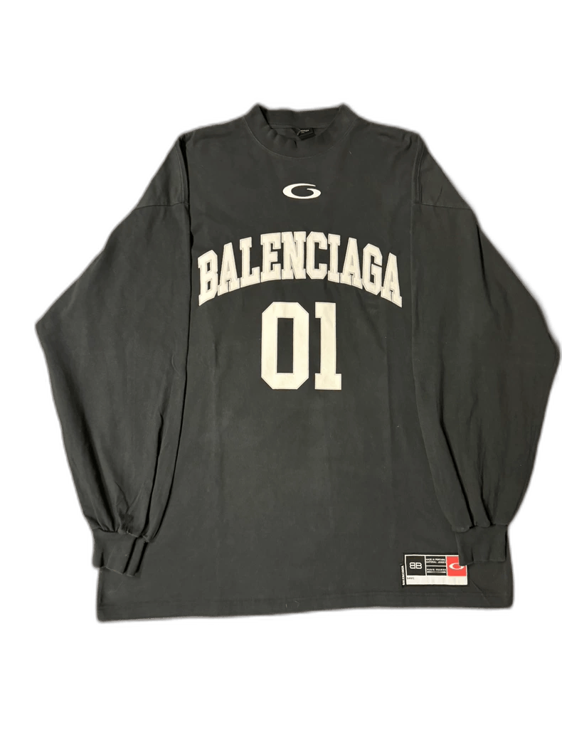 Balenciaga Balenciaga Vintage Basketball Jersey Short Sleeve-yf Size US M / EU 48-50 / 2 - 1 Thumbnail